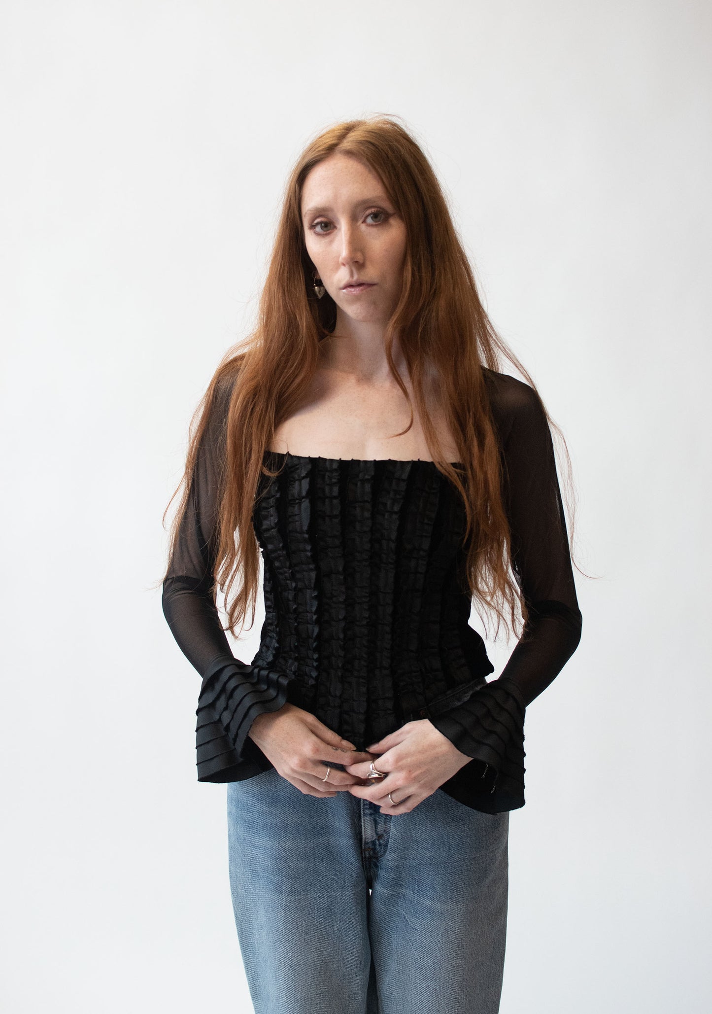 1990s Mesh Corset Top | Tadashi