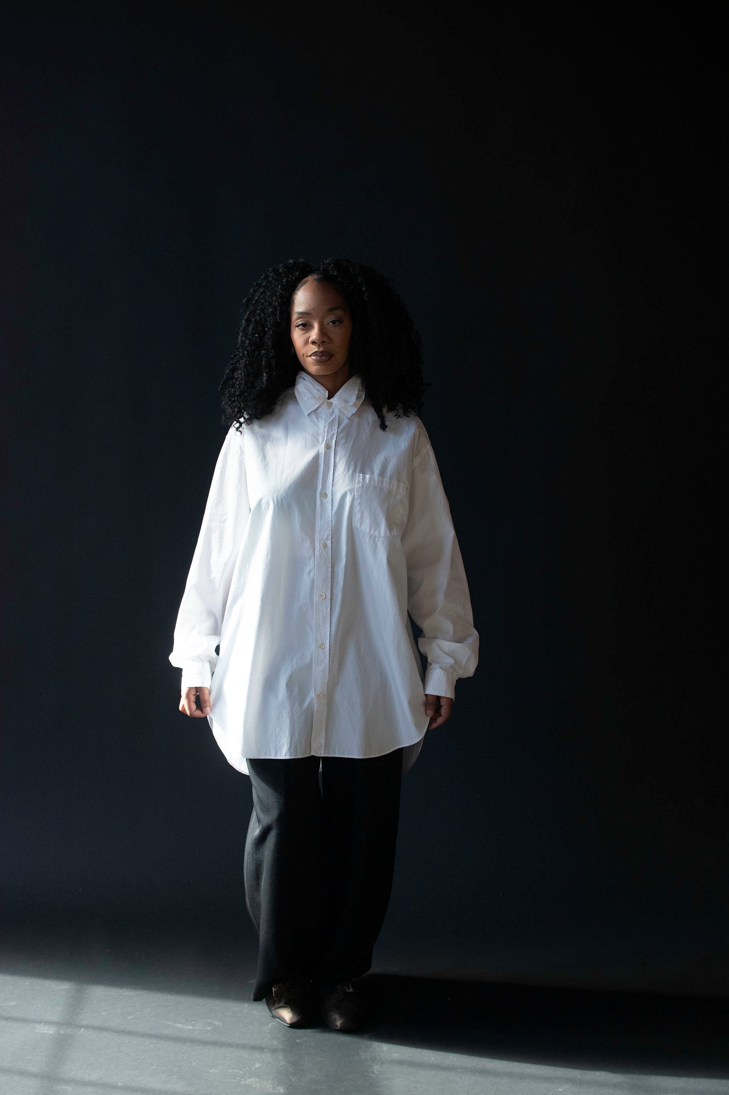 White Shirt w/ Triple Collar | Yohji Yamamoto