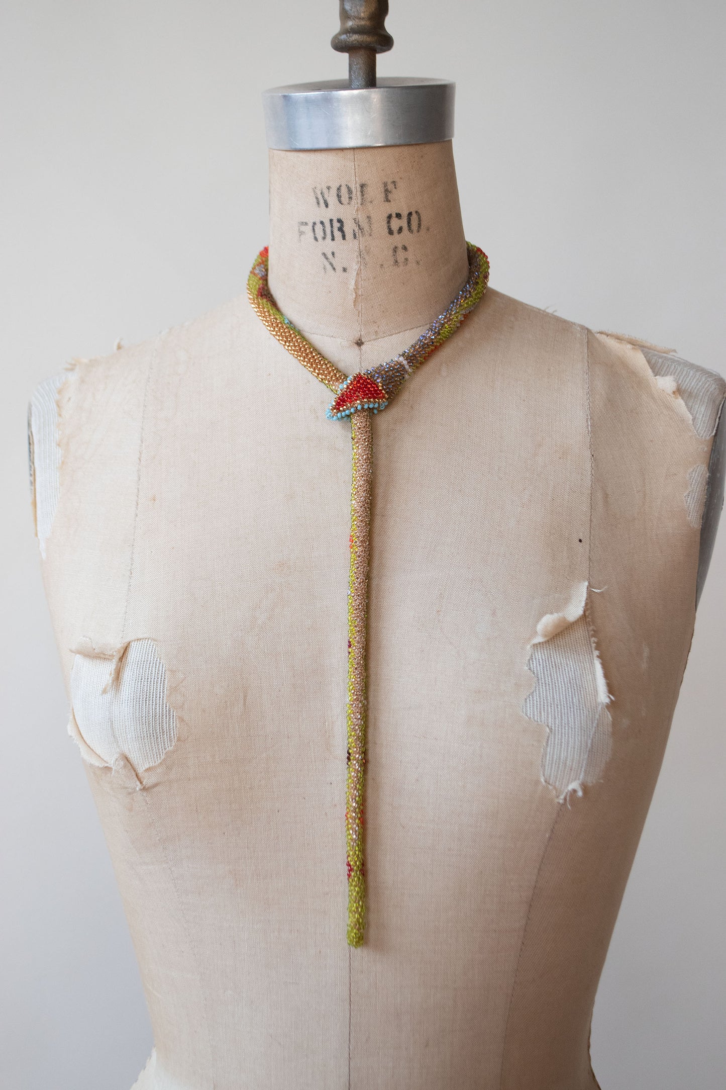 Bead Crochet Snake | Chartreuse
