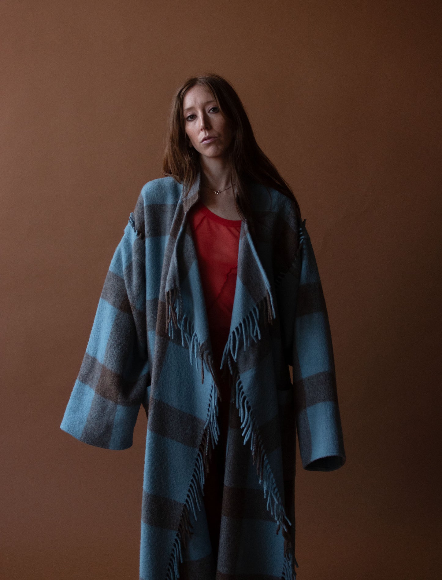 Blue Plaid Blanket Coat | Castelbejac