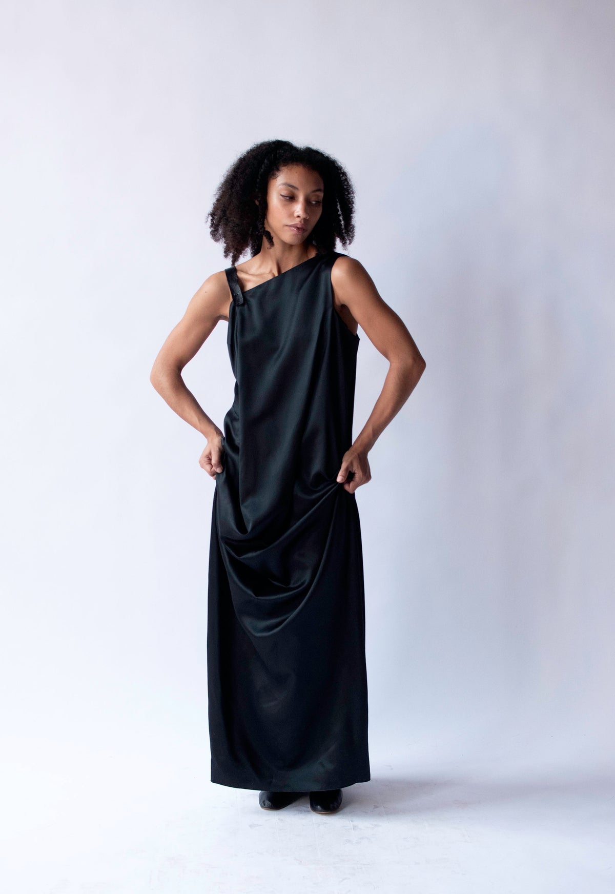 Black Draped Dress | Rozae Nichols