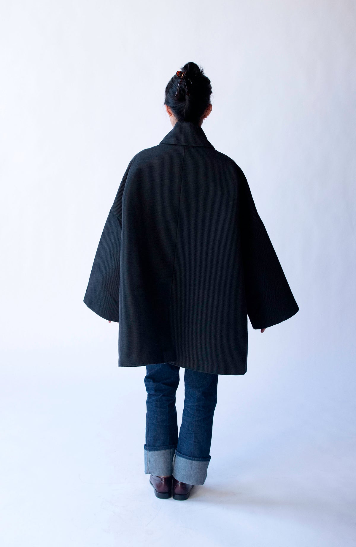 Sculptural Slate Gray Coat | Romeo Gigli FW 1991