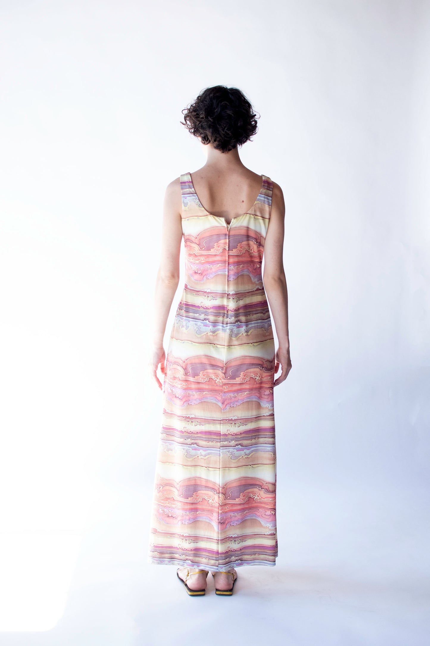 1970s Abstract Print Dress | R & K Originals