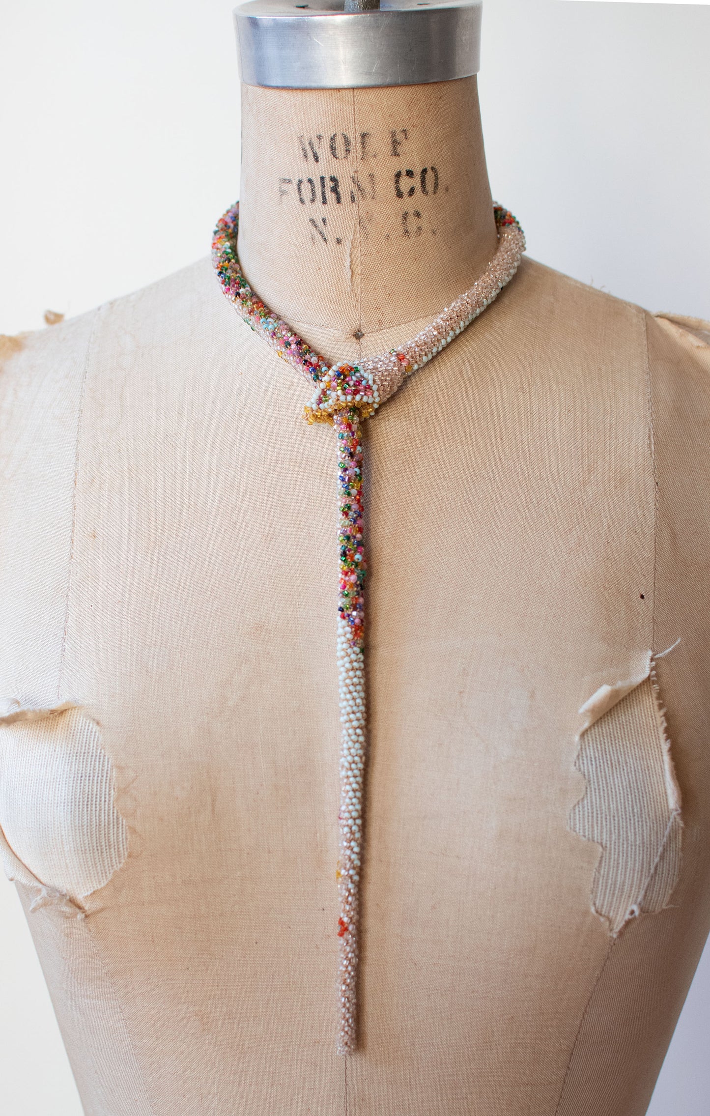 Bead Crochet Snake | Crystal Rainbow Flower