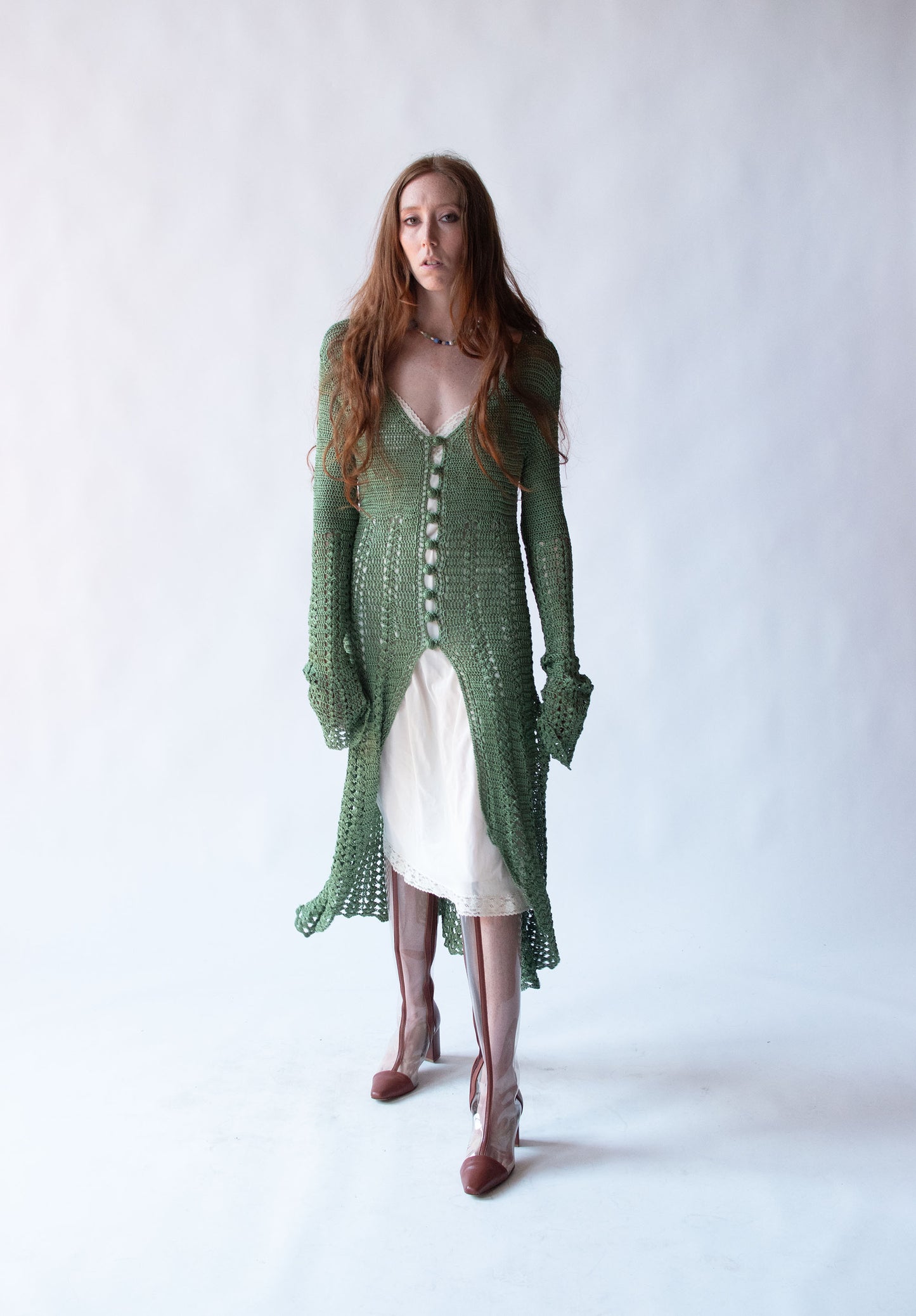 1990s Crochet Duster| Betsey Johnson