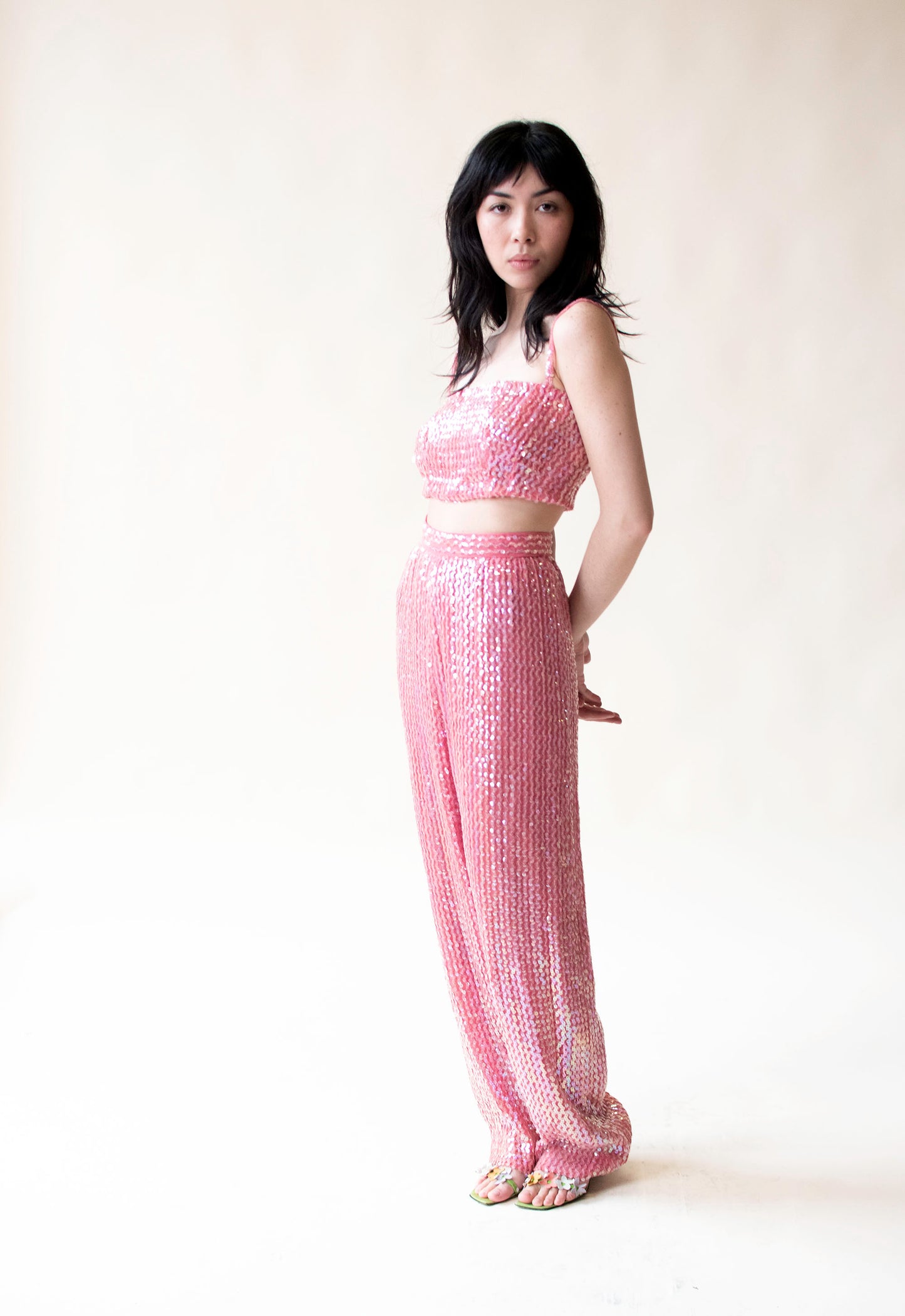 1970s Sequin Pants Set