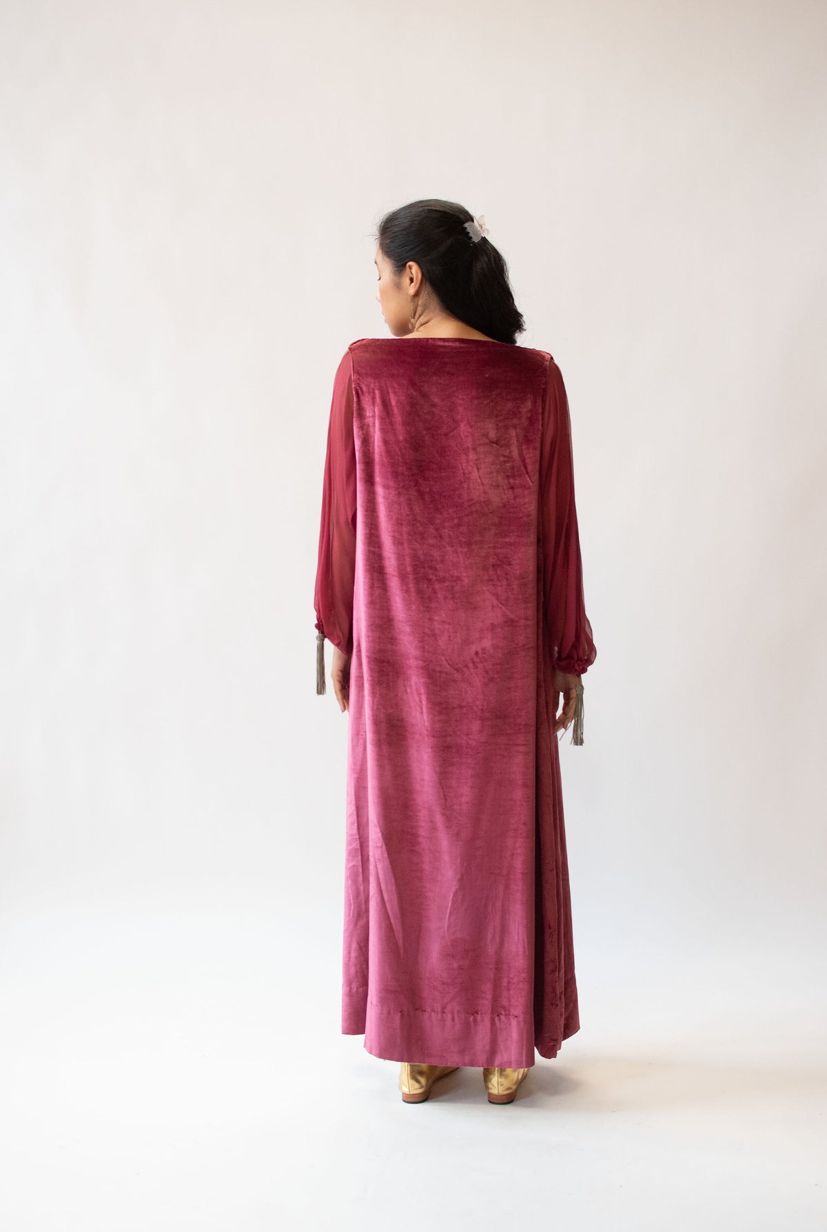 1920s Panne Velvet Dress