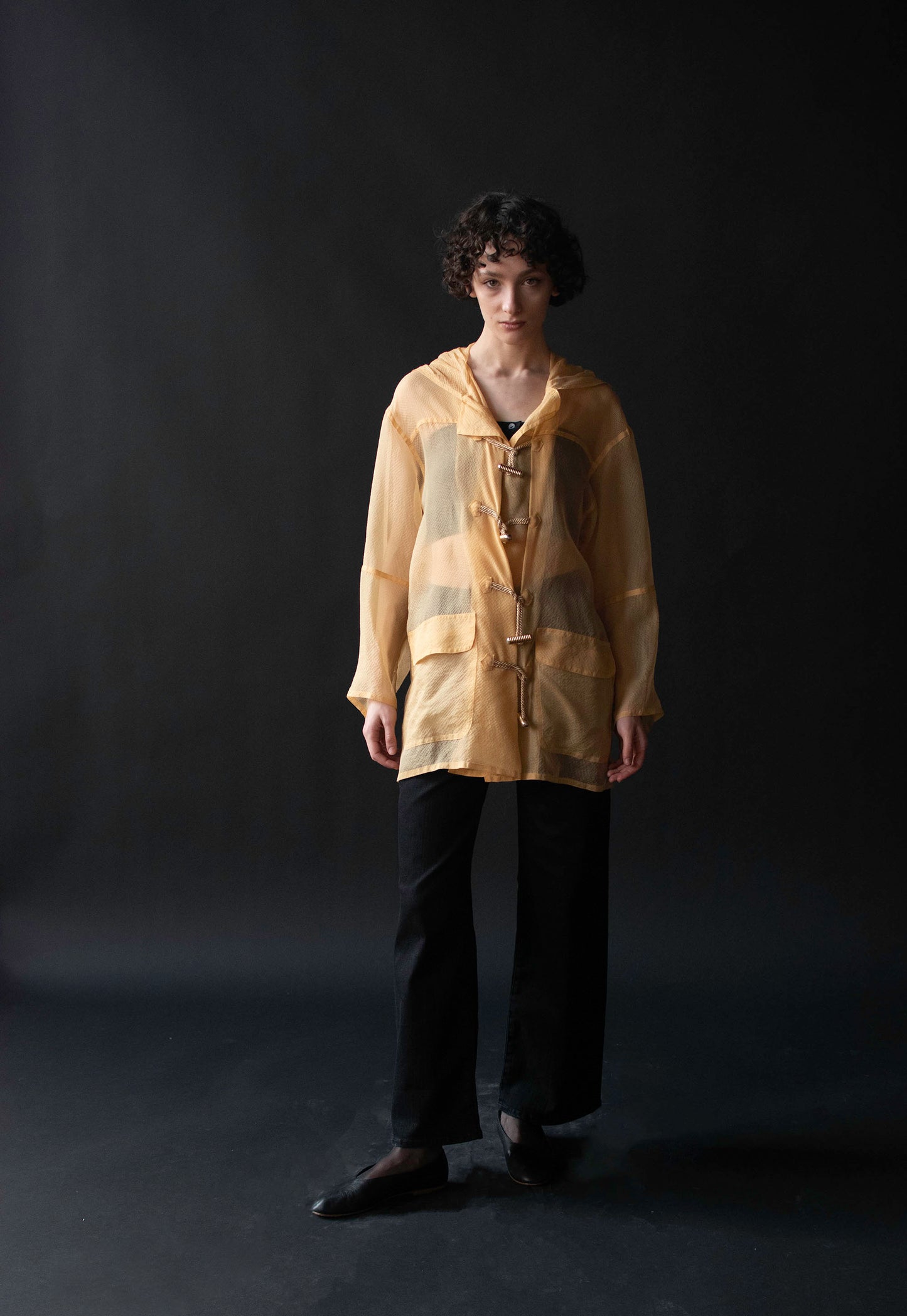 1990s Organza Jacket w/ Toggle Closures
