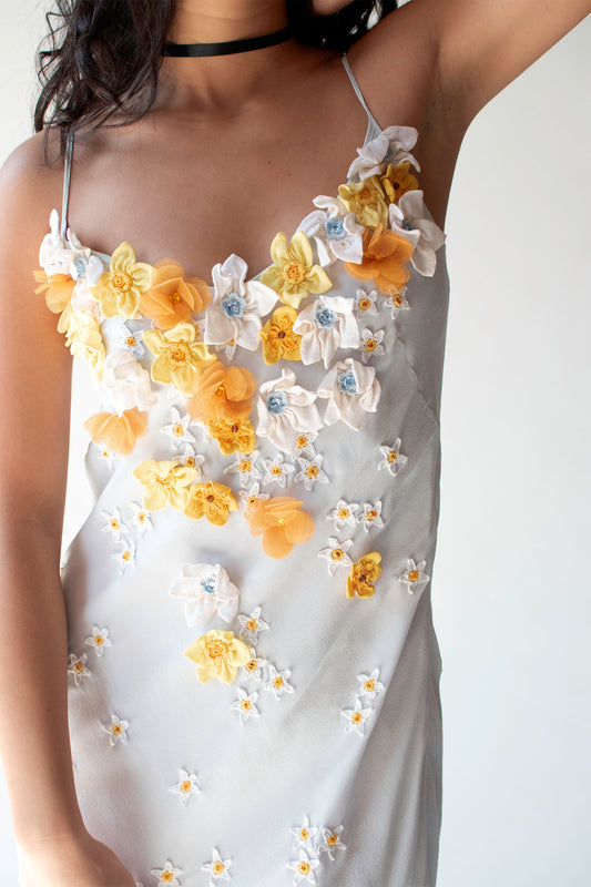 Floral Applique Chiffon Dress | Moschino Cheap & Chic