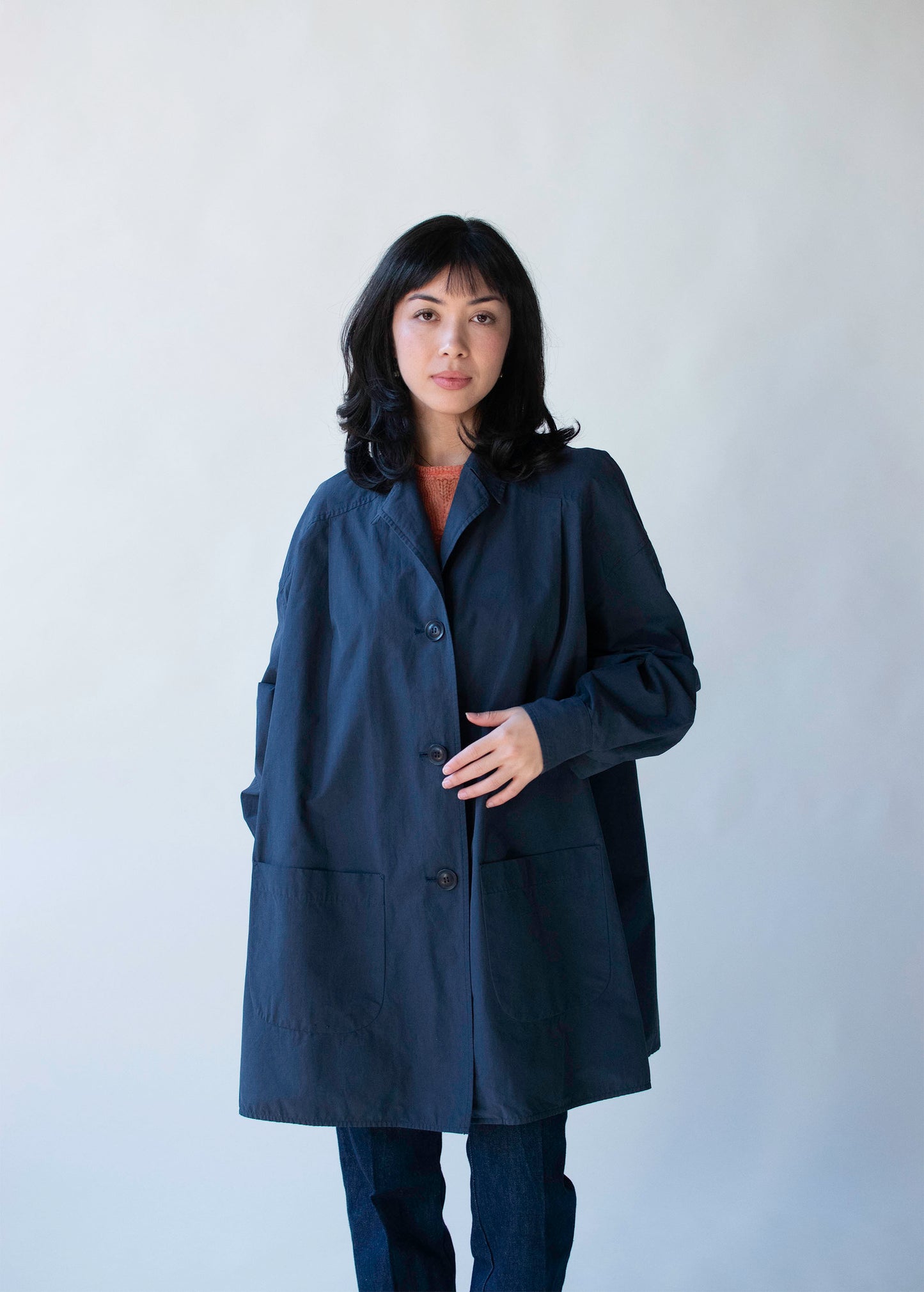 Navy Wind Coat | Fendi