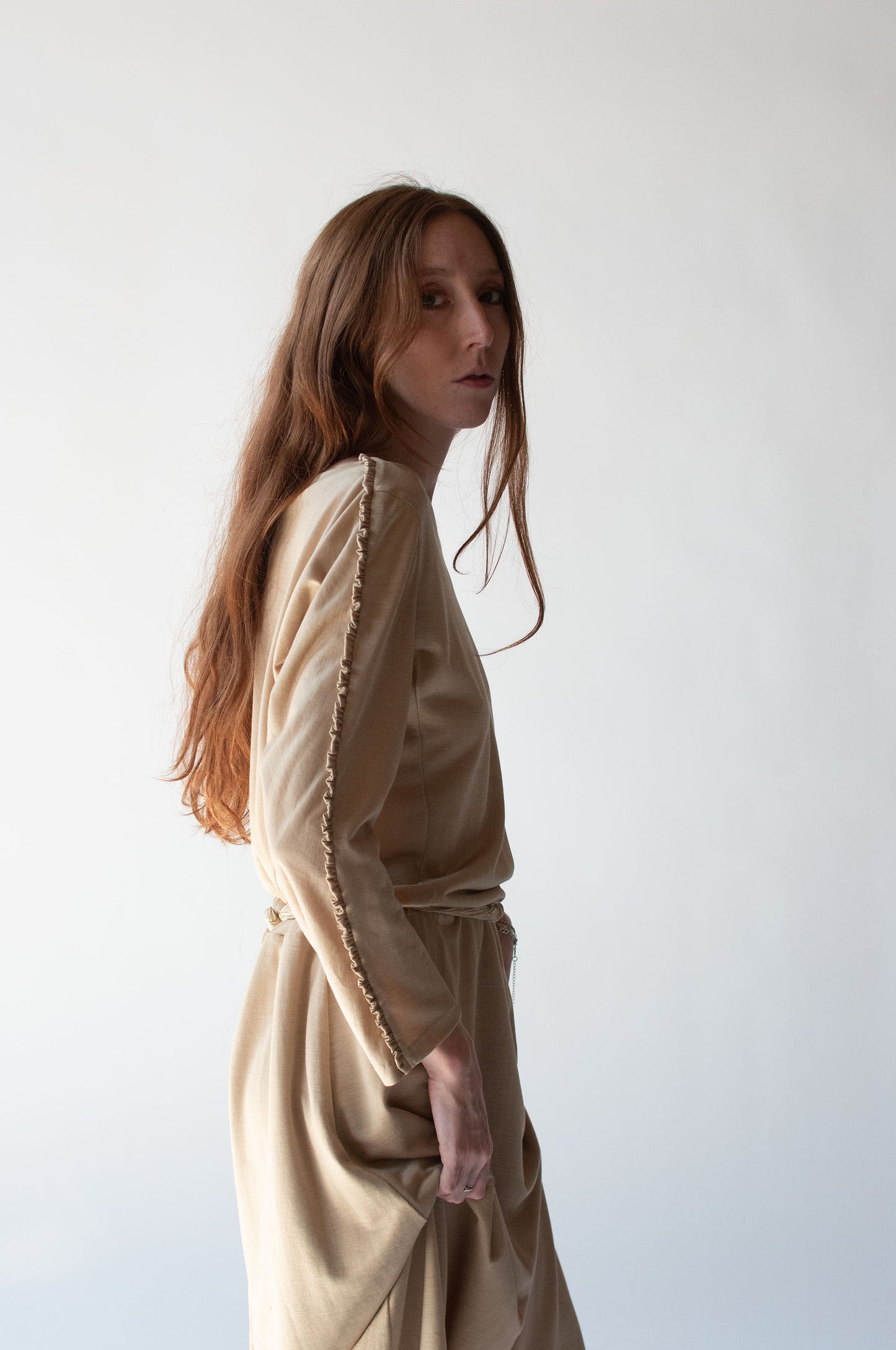 Beige Jumpsuit | Yves Satin Laurent Rive Gauche 2009