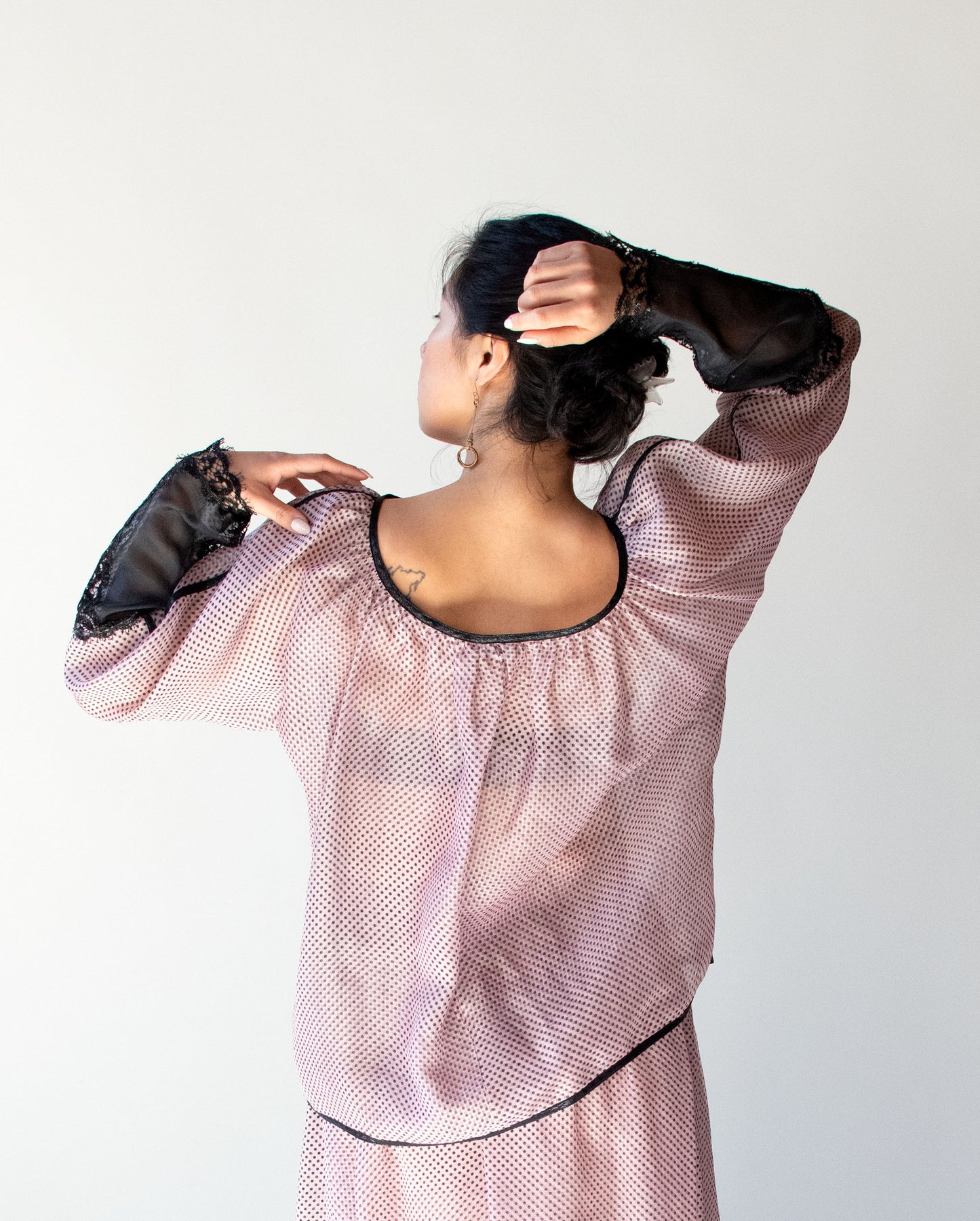 Pink and Black Organza Ensemble | Geoffrey Beene