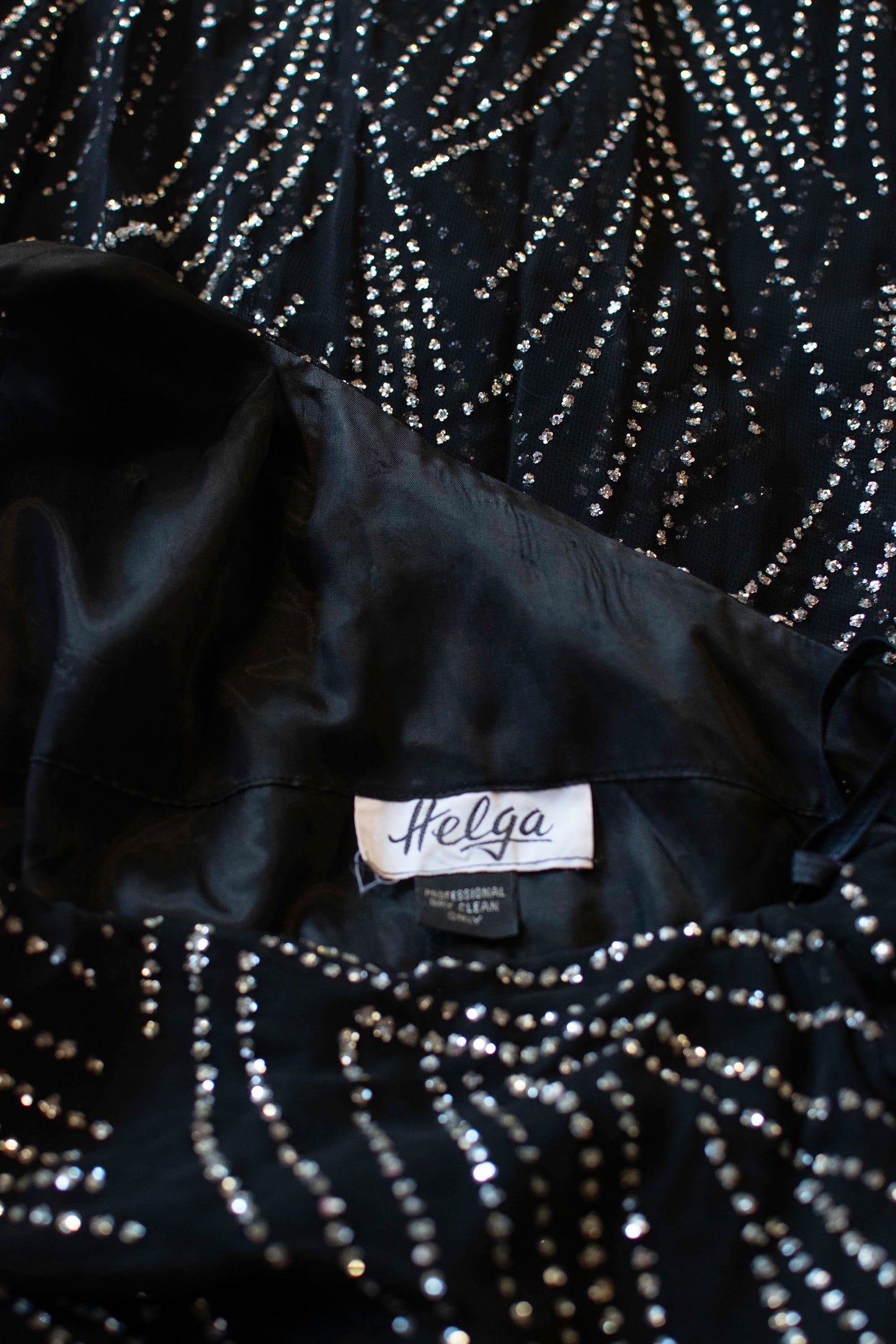 1970s Chiffon Glitter Dress | Helga