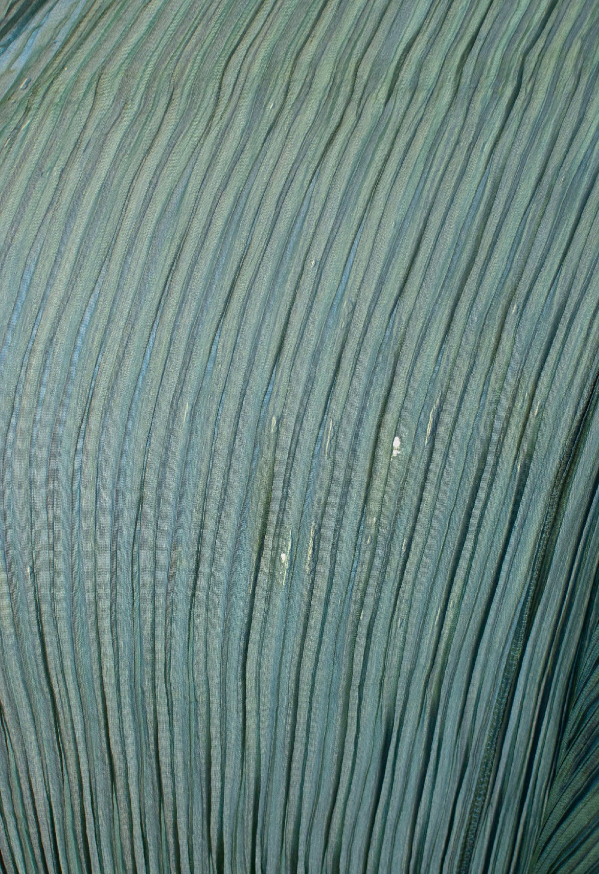 Iridescent Pleated Green Dress | ssey Miyake FW 1995