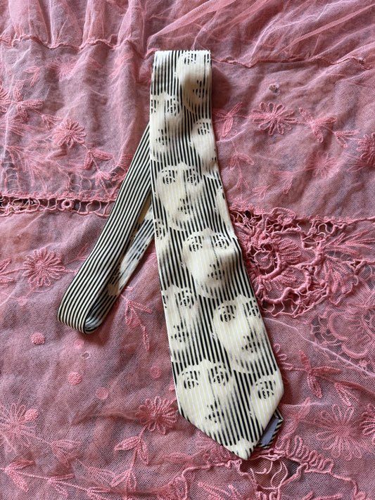 Surrealist Face Print Tie | Fornasetti