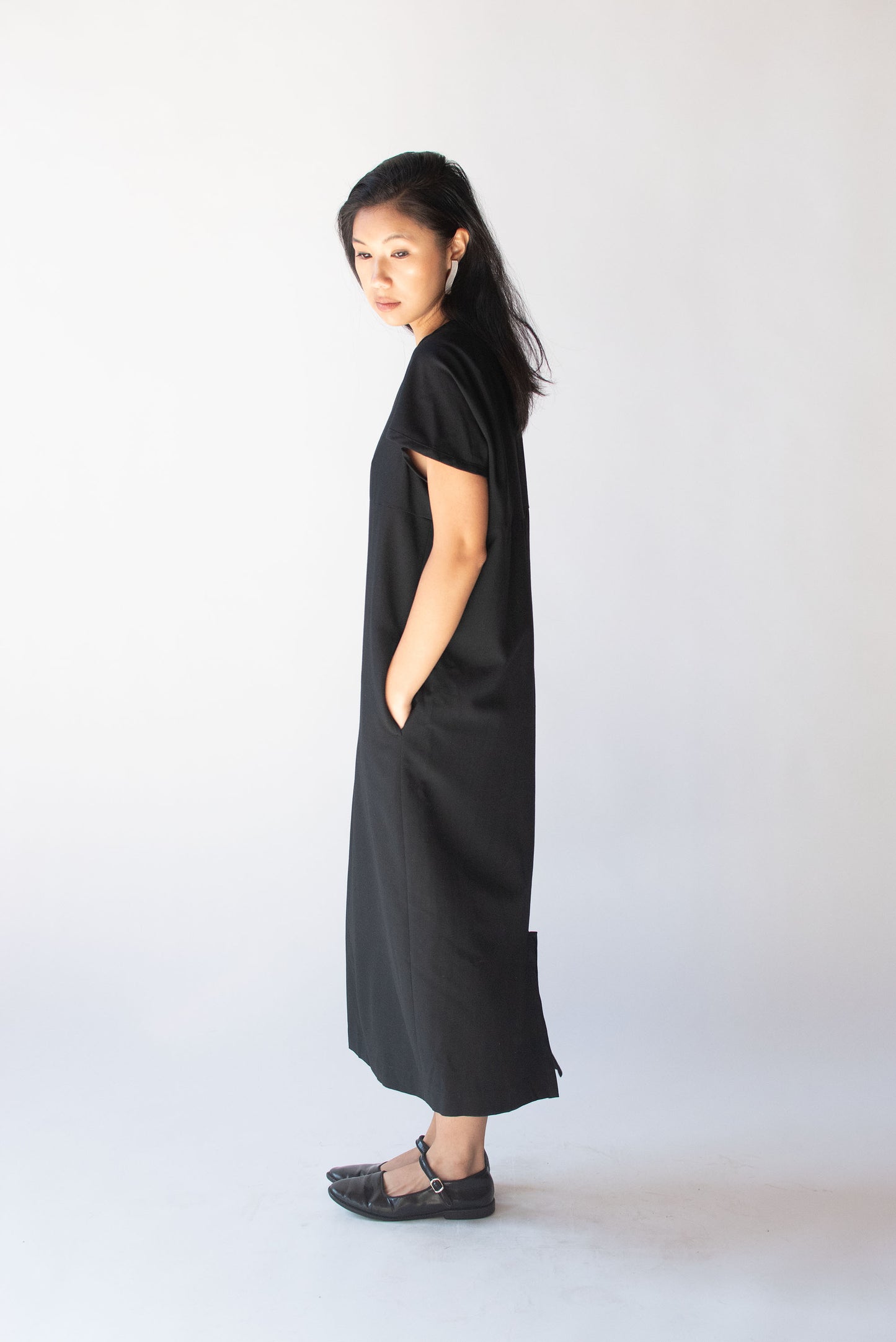 Black Wool Cocoon Dress | Comme Des Garcons F/W 1990