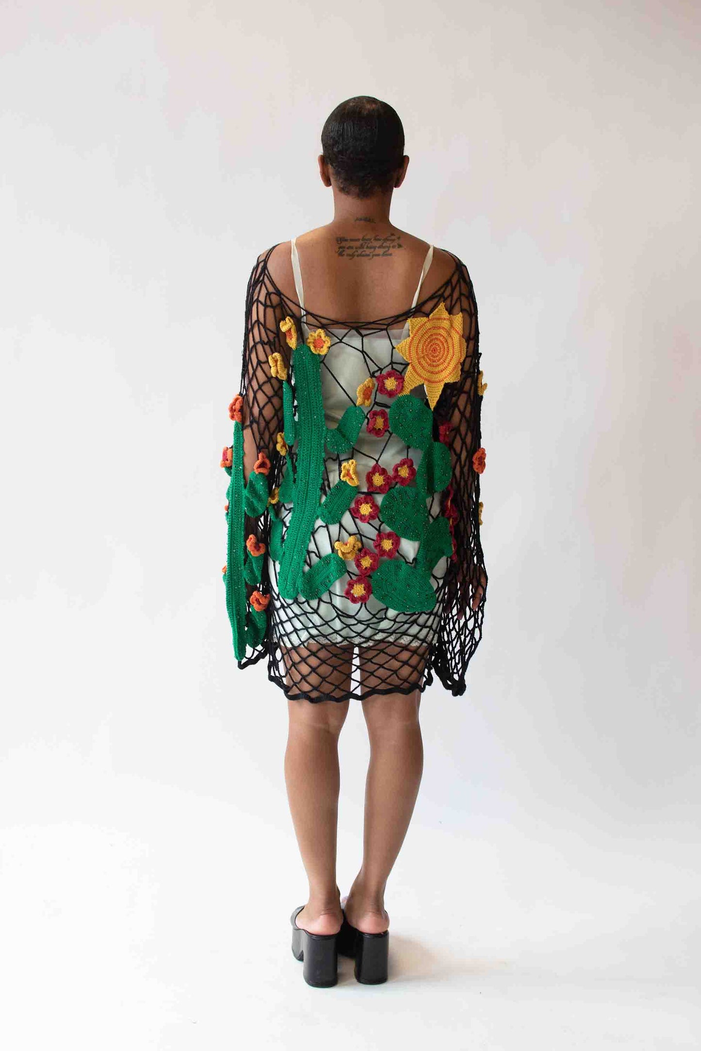 1990s - y2k Cactus Crochet Tunic | Kyoko Higa