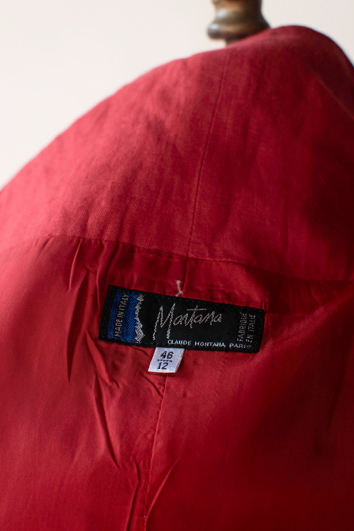 Red Linen Jacket | Claude Montana