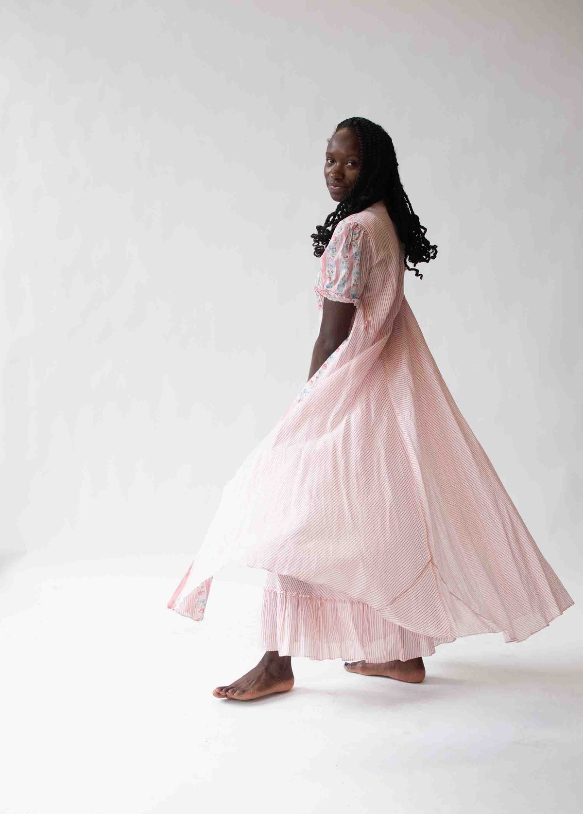 1940s Cotton Peignoir