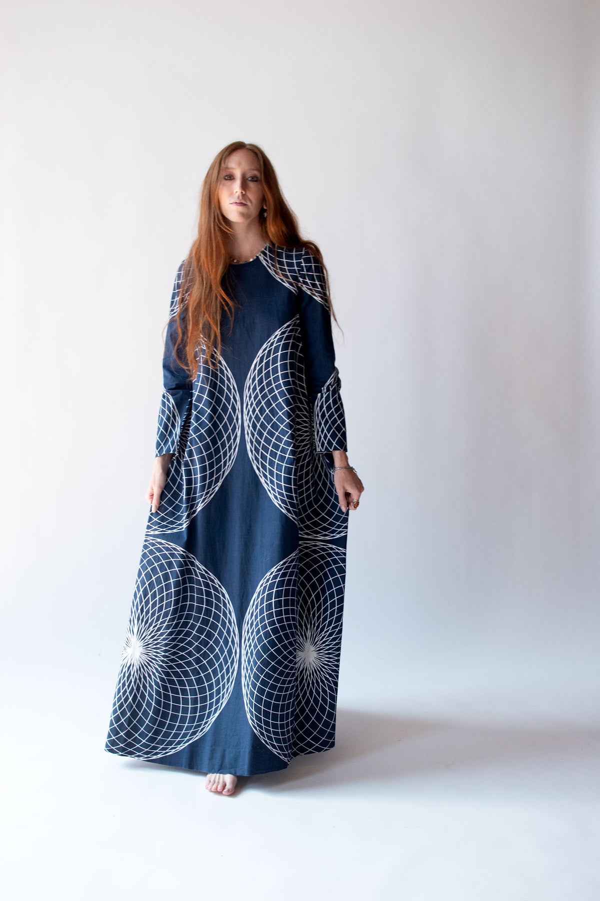 1970s Spirograph Print Dress | Vanessa by Rissanen