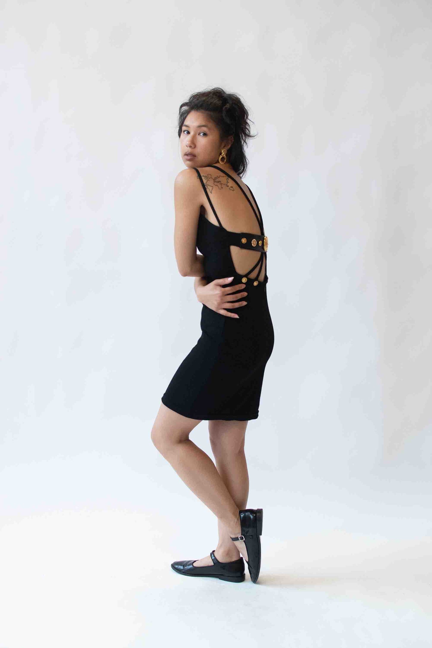 1990s Black Mini Dress | Andrea Isabella