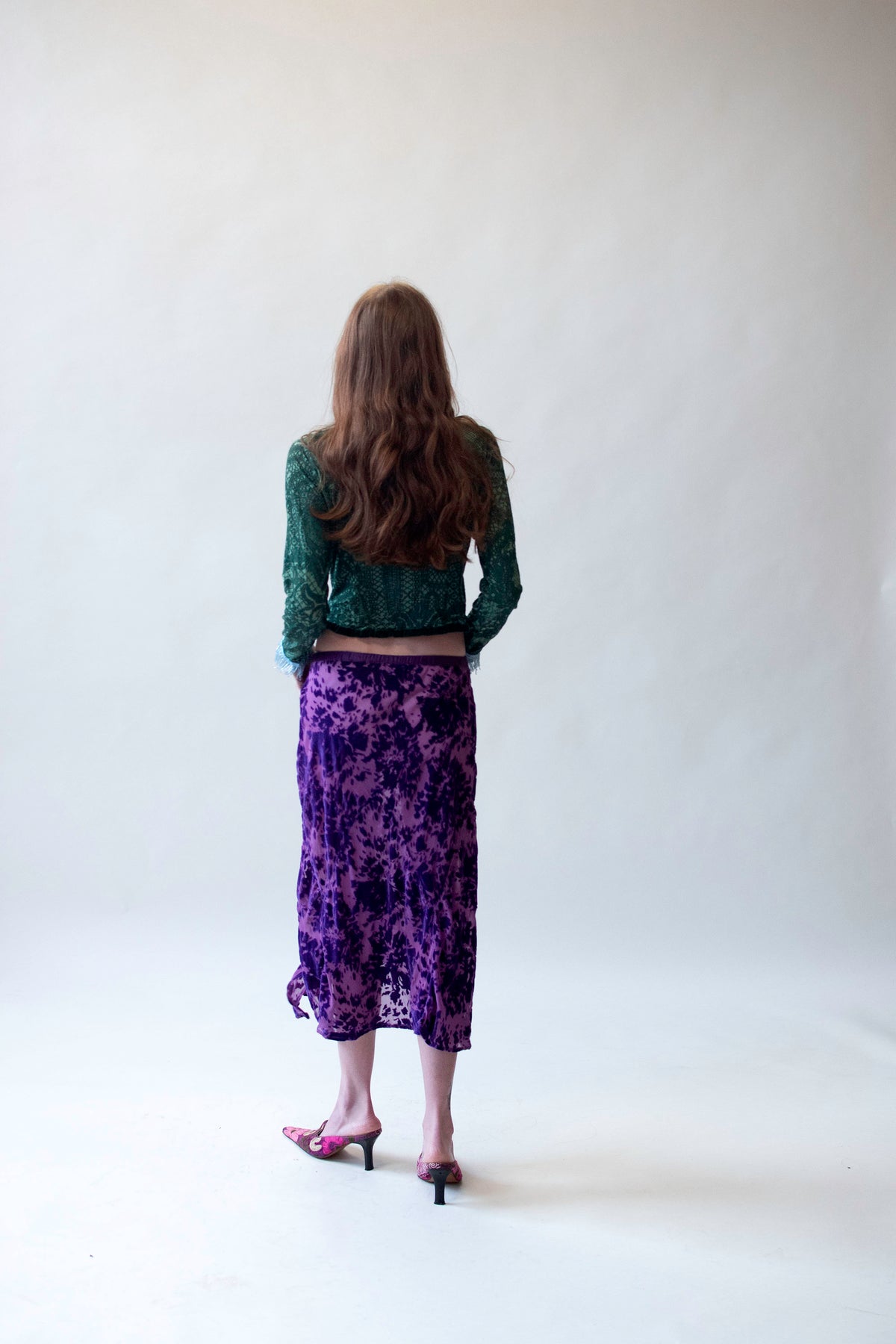 Purple Devoré Velvet Skirt | Voyage Invest in the Original