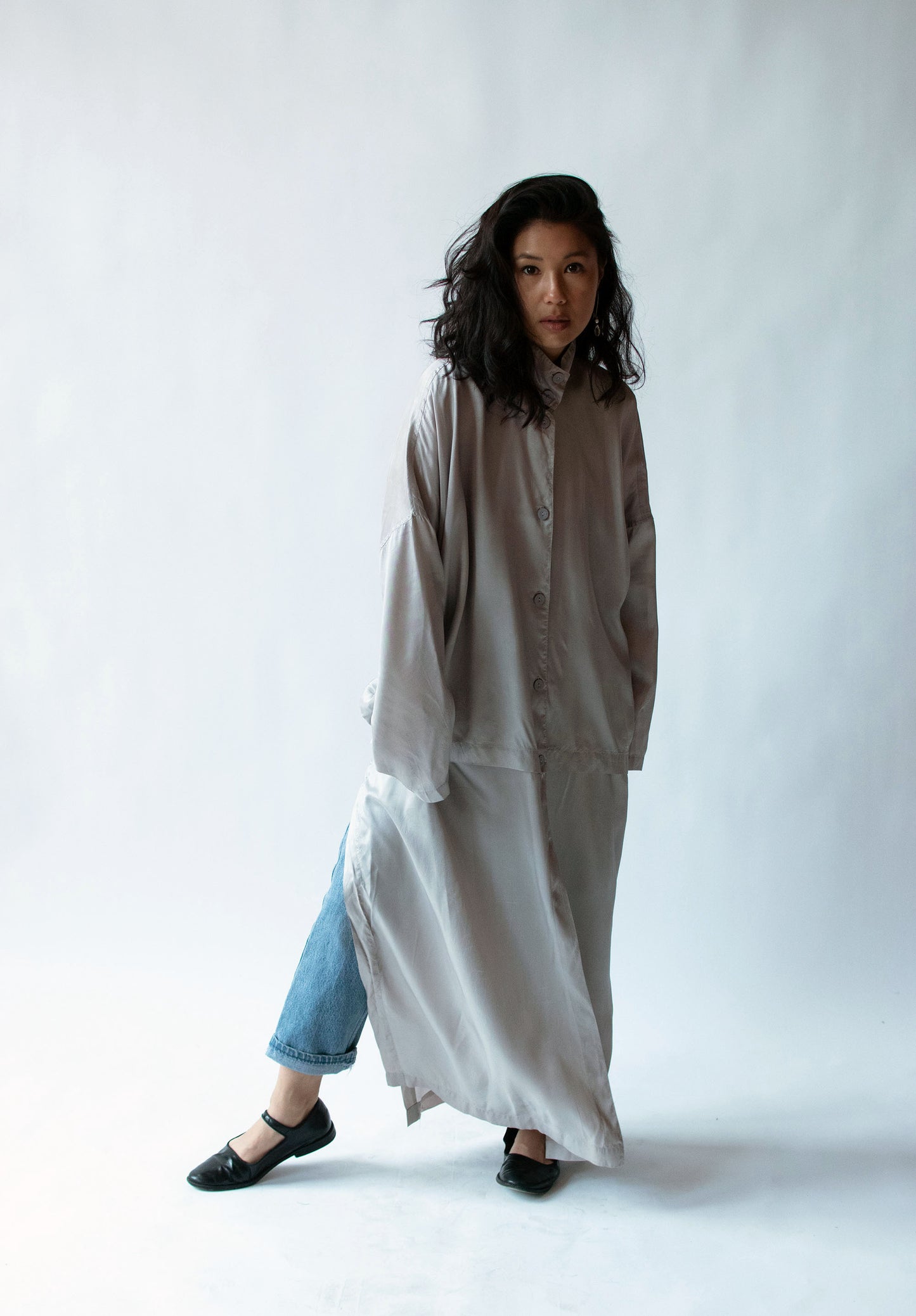 1980s Gray Open Back Jacket | Max Studio