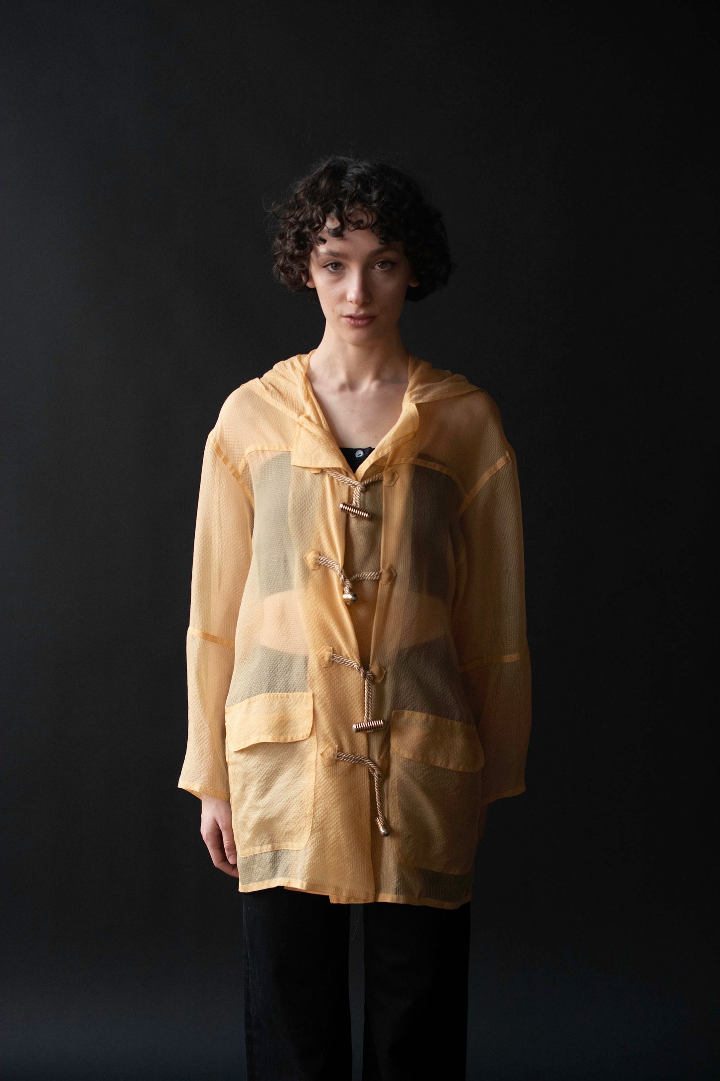 1990s Organza Jacket w/ Toggle Closures