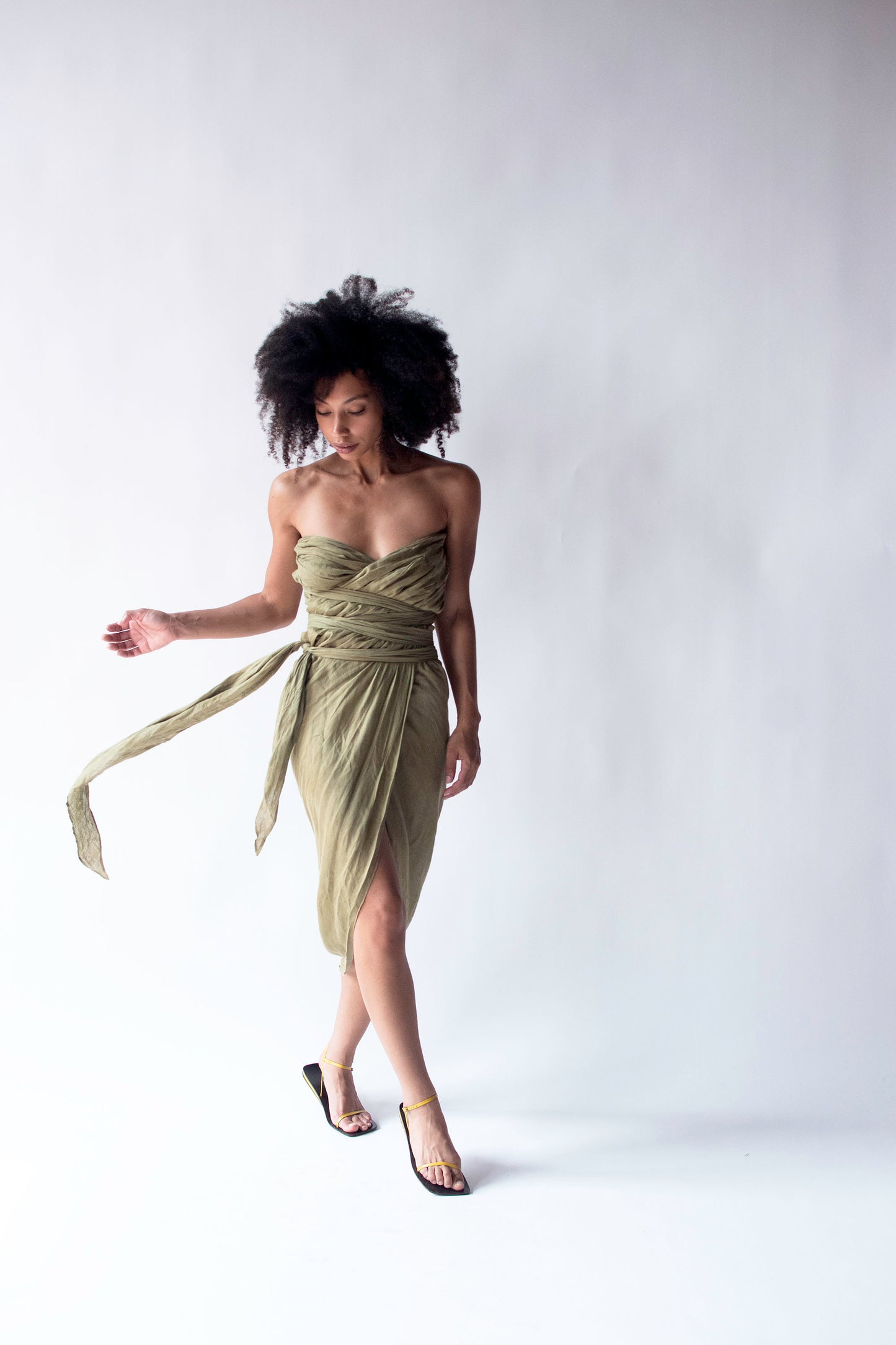 Convertible Linen Wrap Skirt / Dress | Romeo Gigli for Callaghan 1989