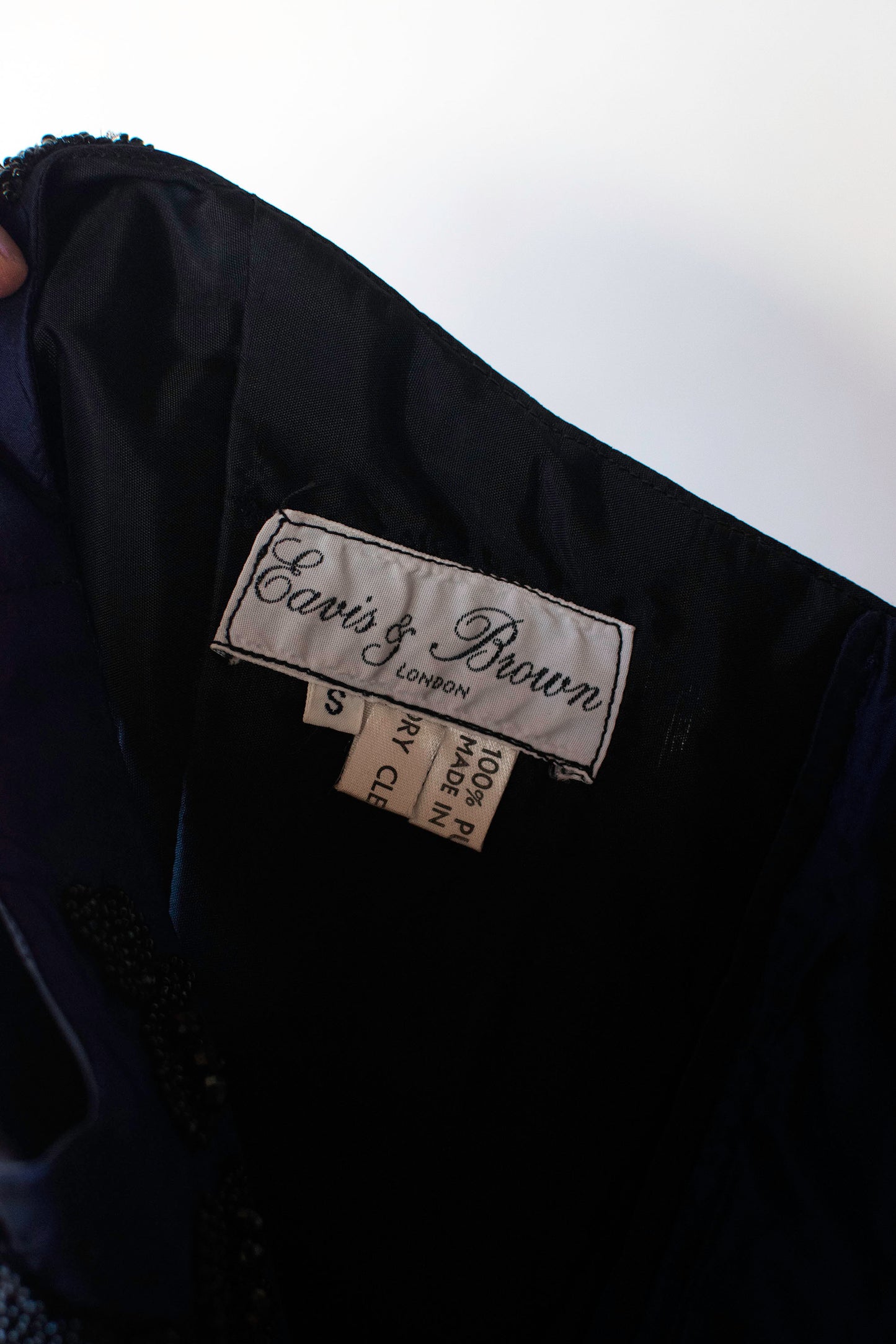 Blue Silk Corset Top With Beading | Eavis & Brown