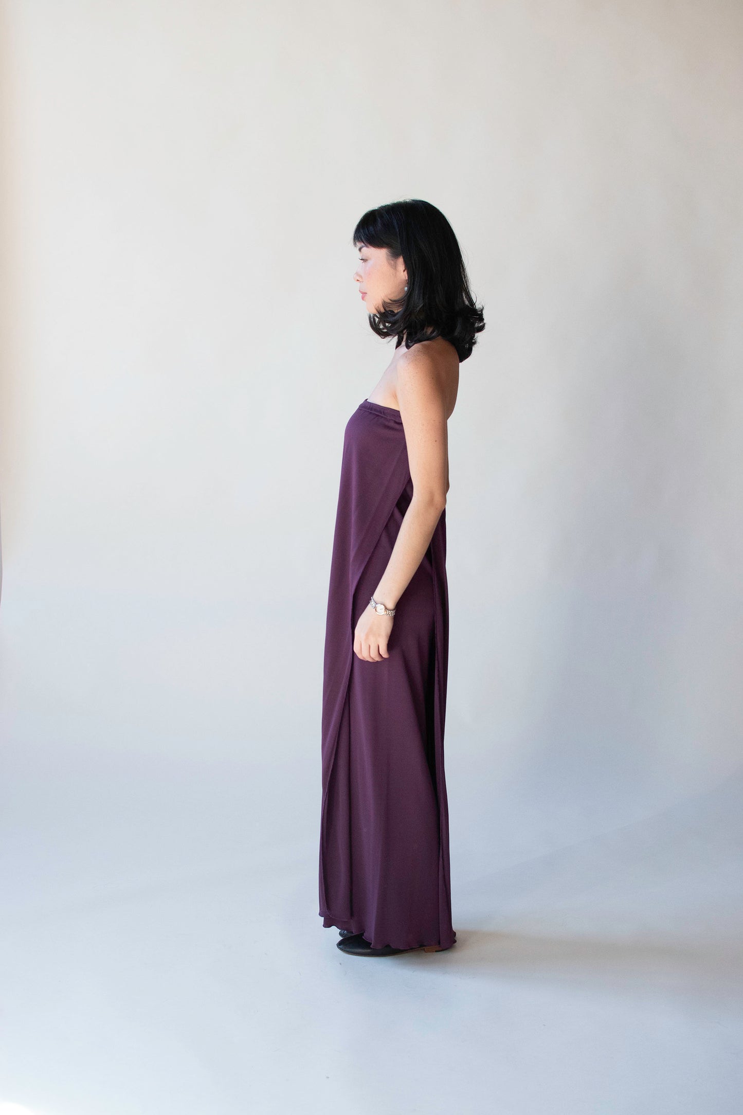 Plum Jersey Column Gown | Gianni Versace for Callaghan