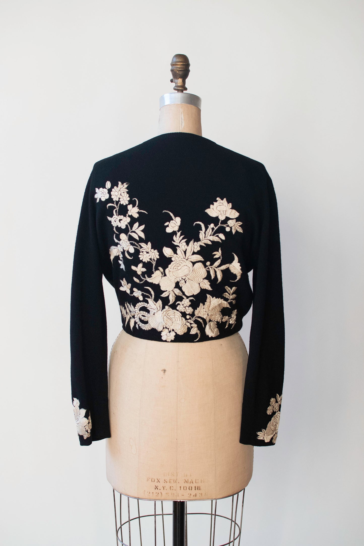 1950s Embroidered Cashmere Cardigan | Helen Bond Carruthers