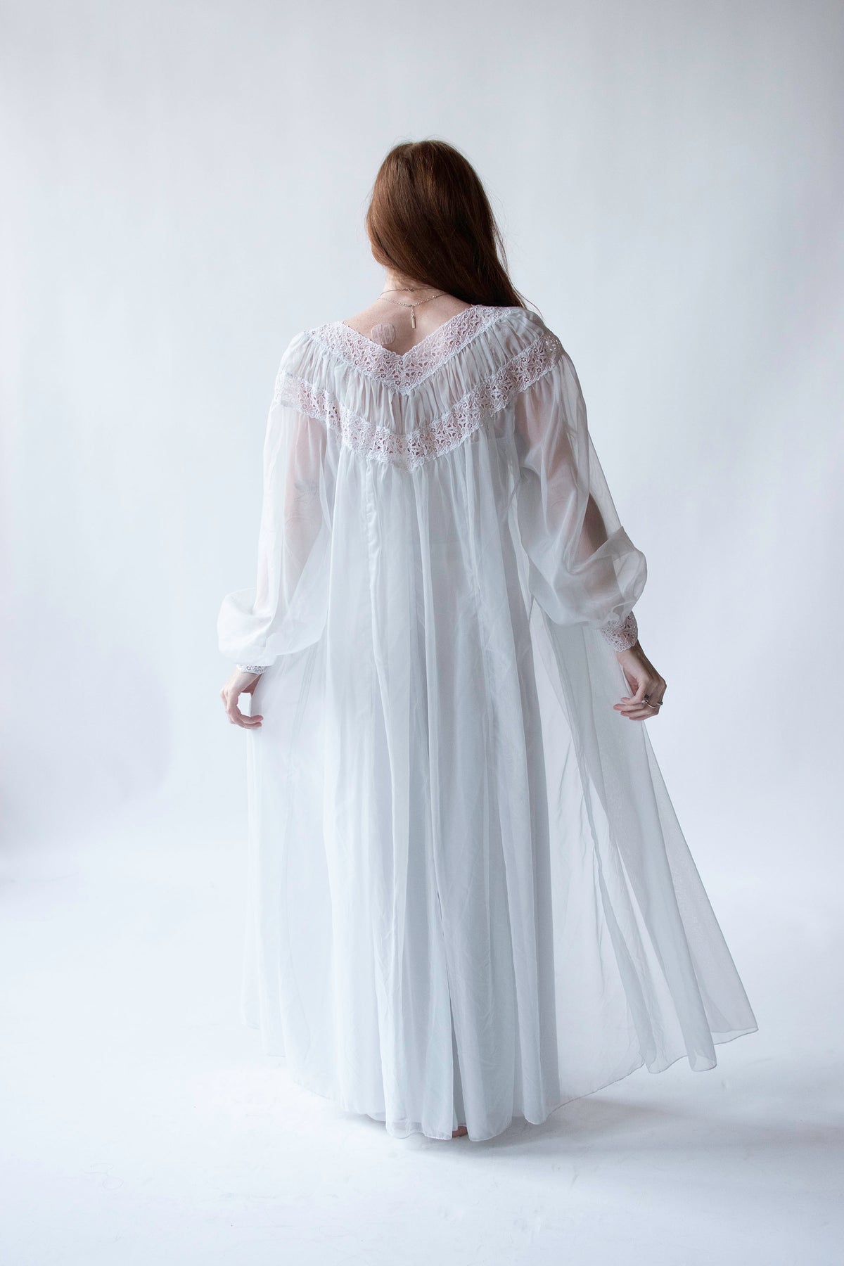 1950s Ice Blue Peignoir