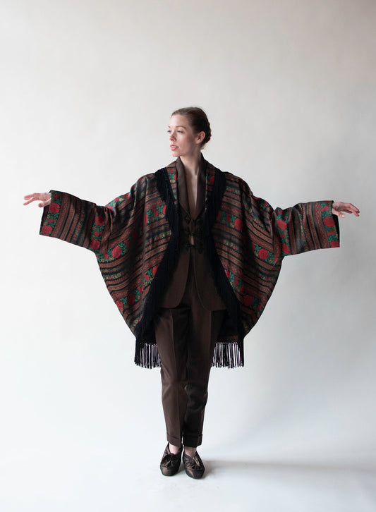 Fringed Rose Cocoon Coat | Romeo Gigli for Callaghan AW 1990