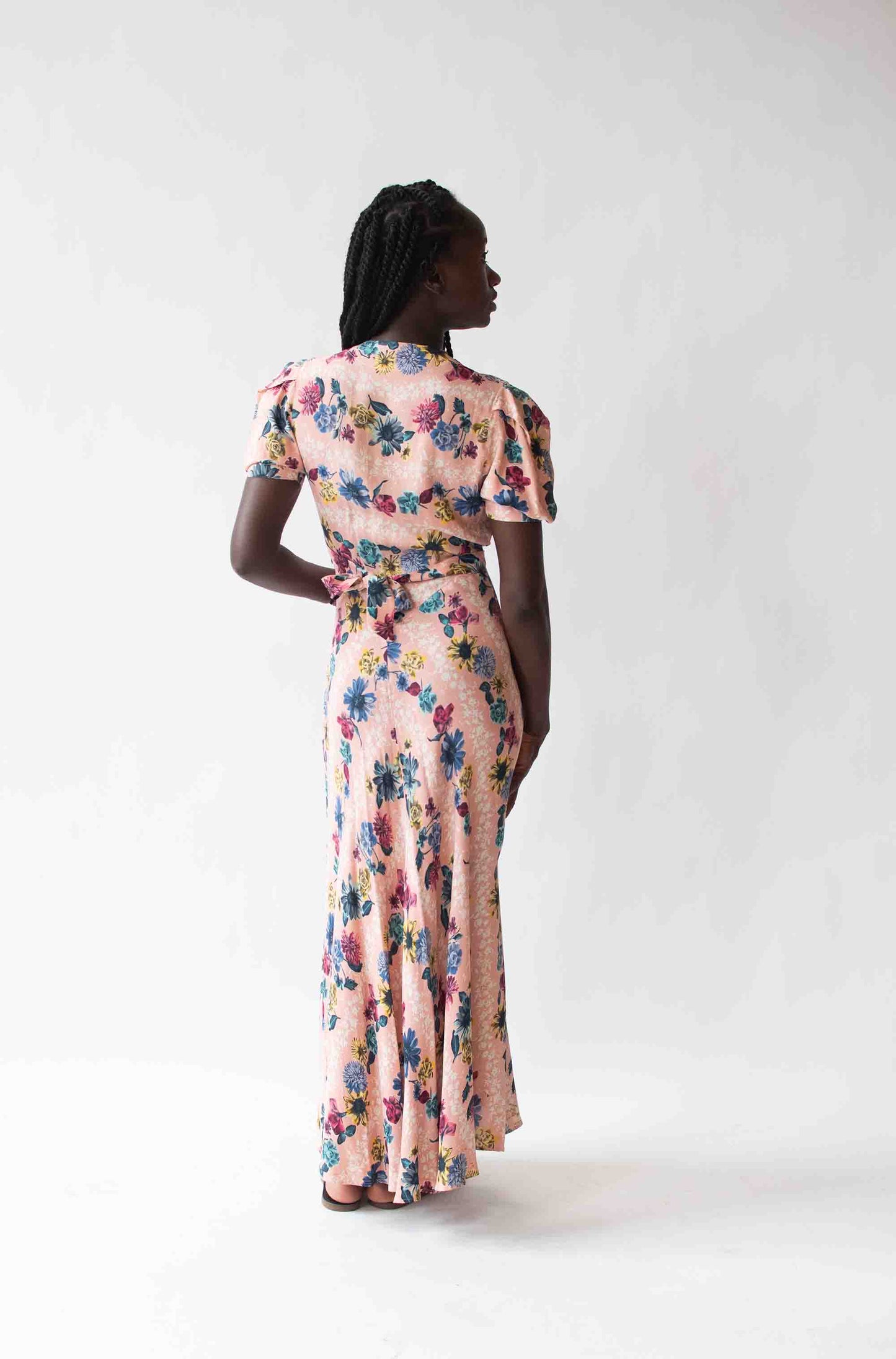 1940s Floral Print Dressing Gown