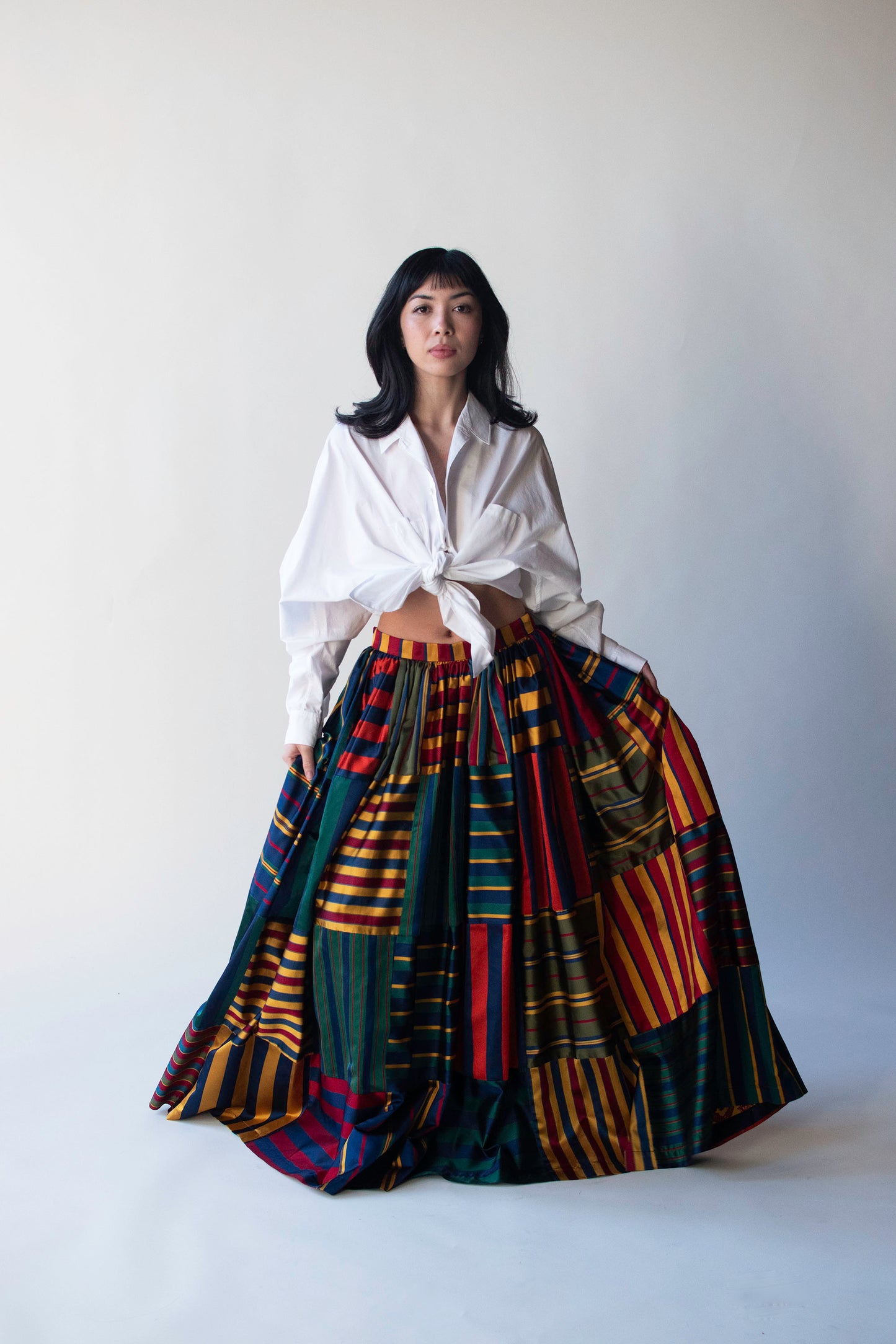 Striped Silk Skirt | Todd Oldham