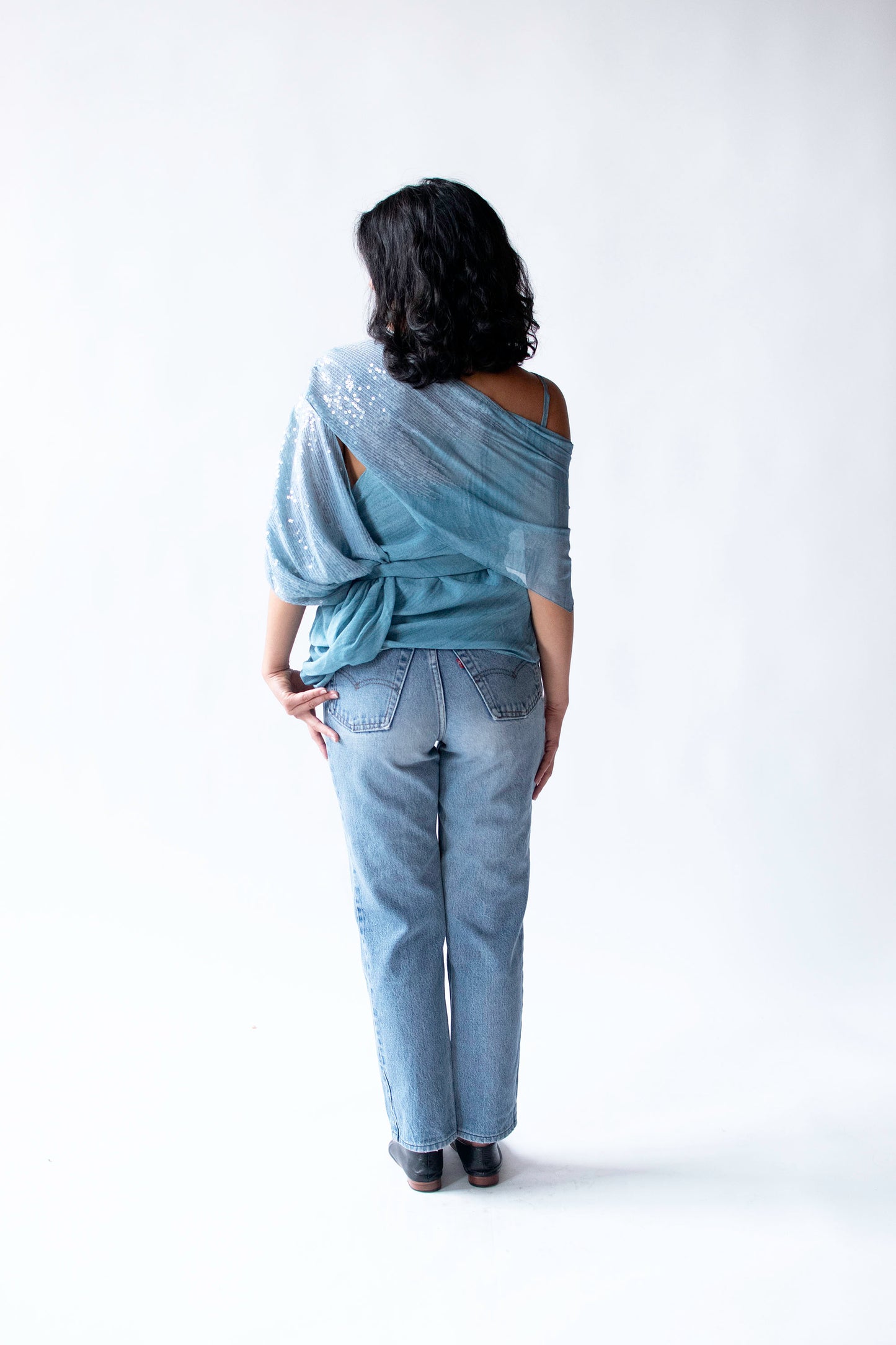 Blue Silk Top | John Galliano