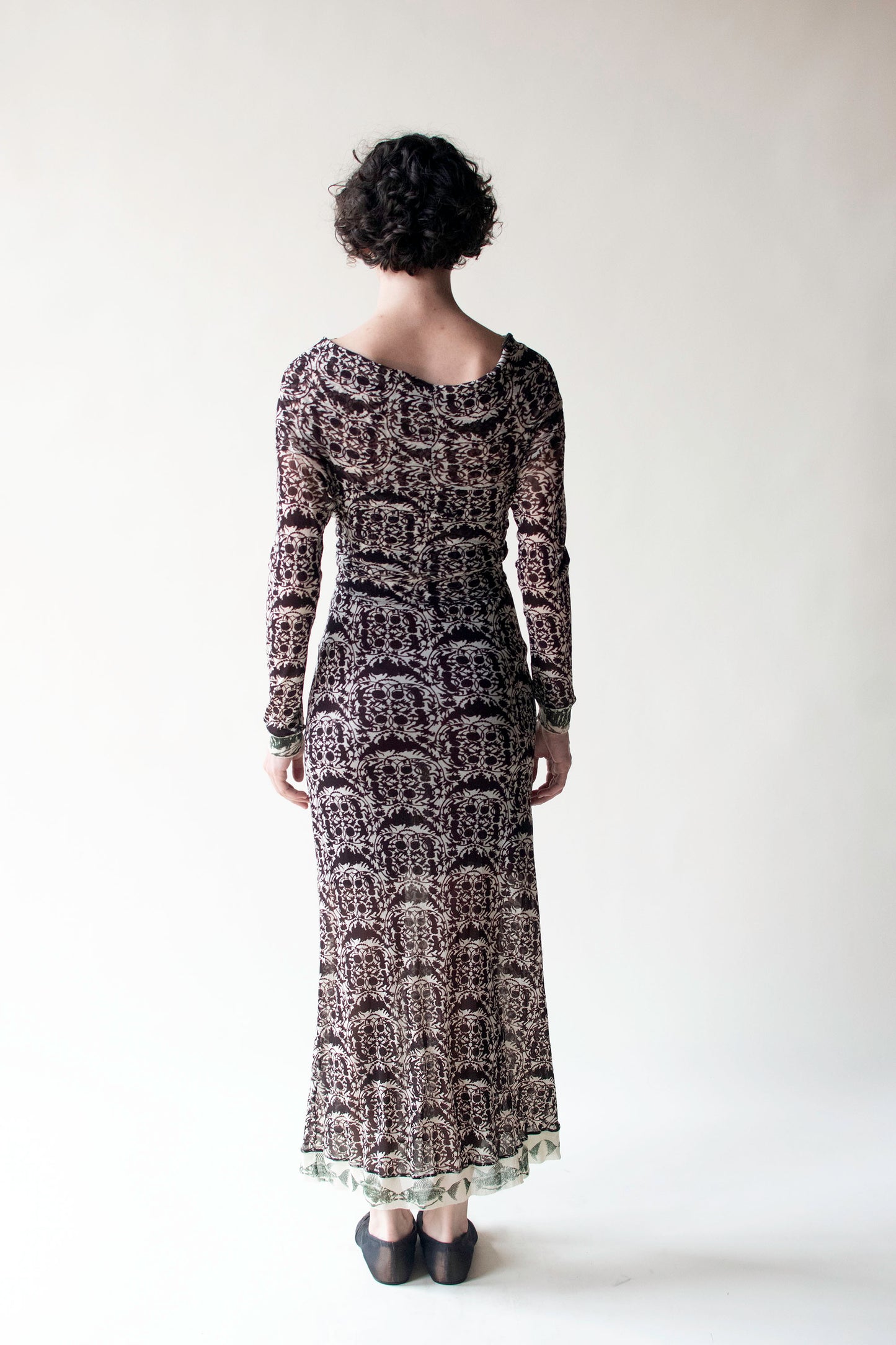 Cherub Print Mesh Dress | Jean Paul Gaultier