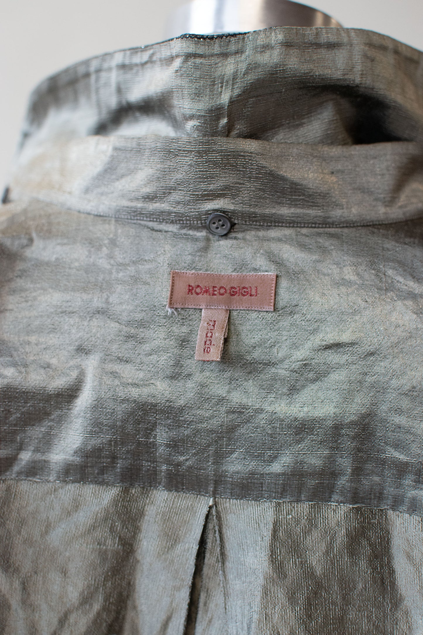 Silk Blouse w/ Metallic Cuffs | Romeo Gigli 1992