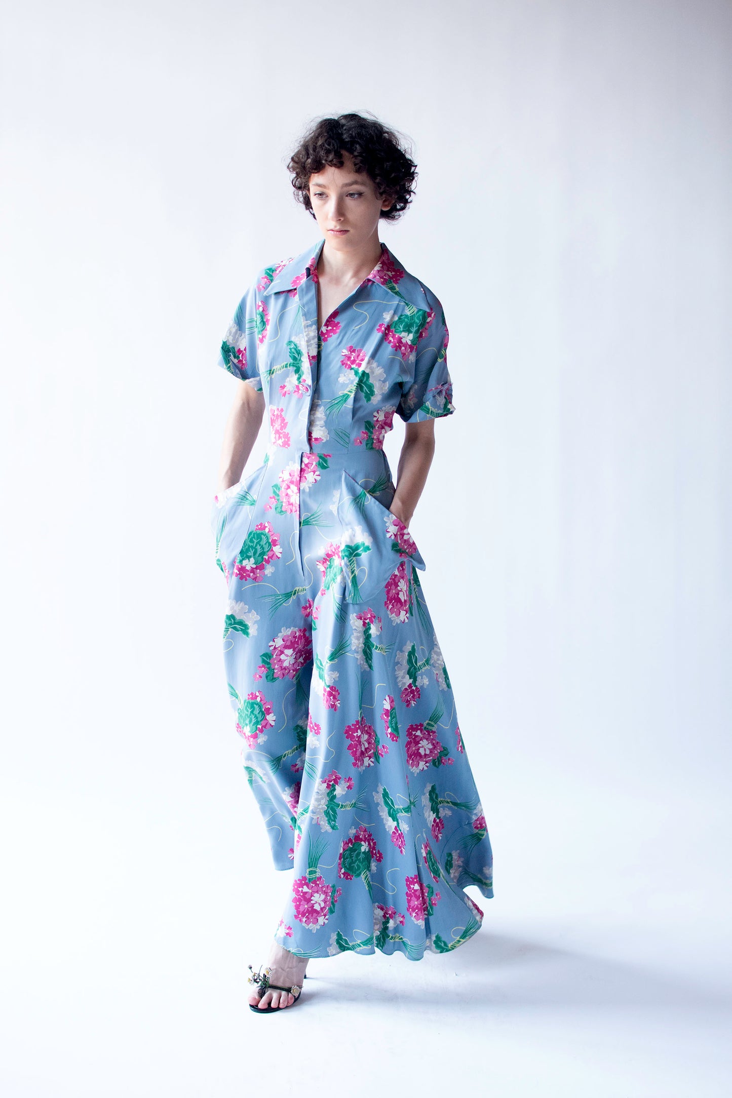 1940s Wide Leg Jumpsuit