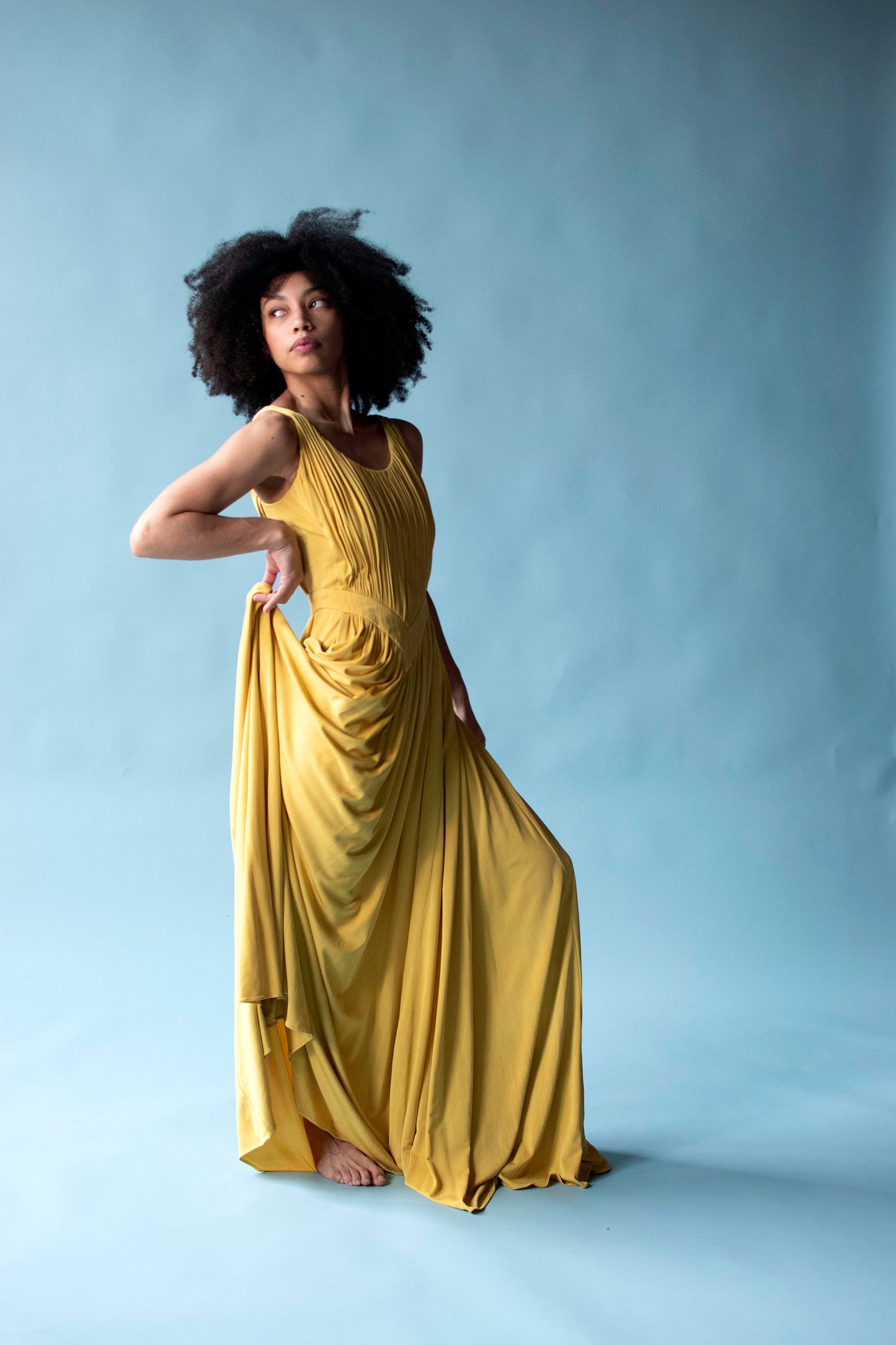 1970s draped Jersey Dress