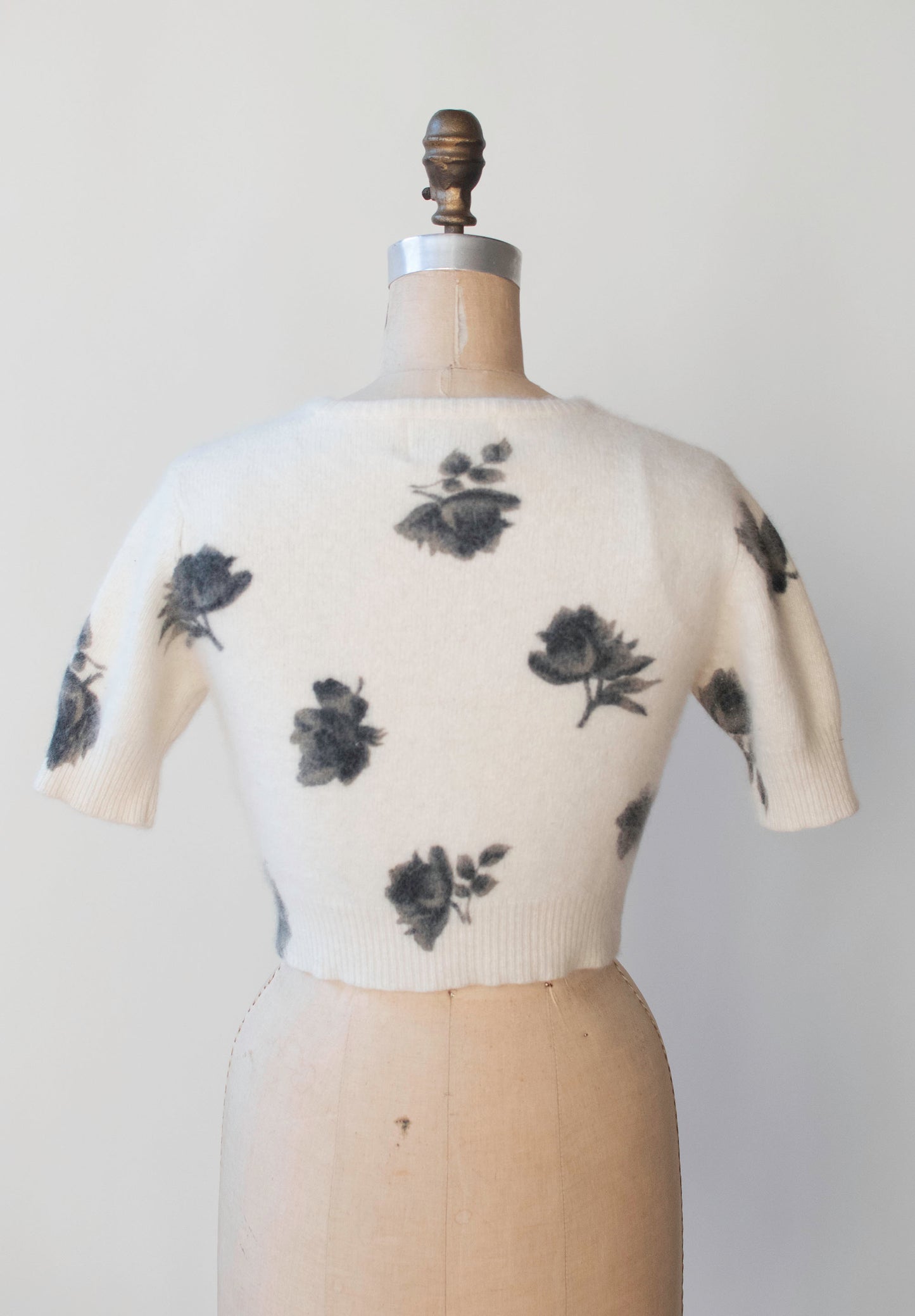 1990s Fuzzy Floral Sweater