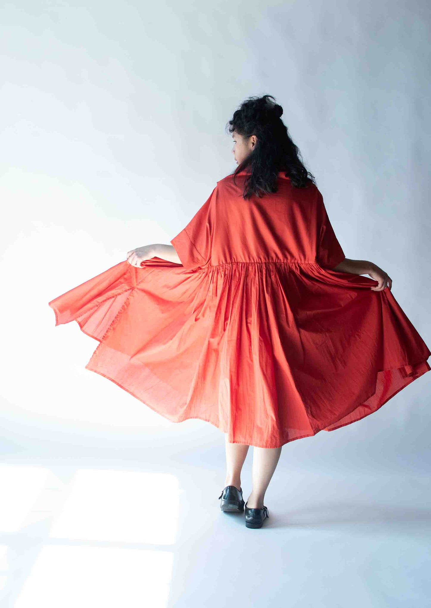 1990s Rust Cotton Dress | G Gigli