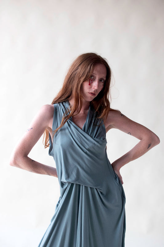 Steel Blue Jersey Dress | Rick Owens Lillies