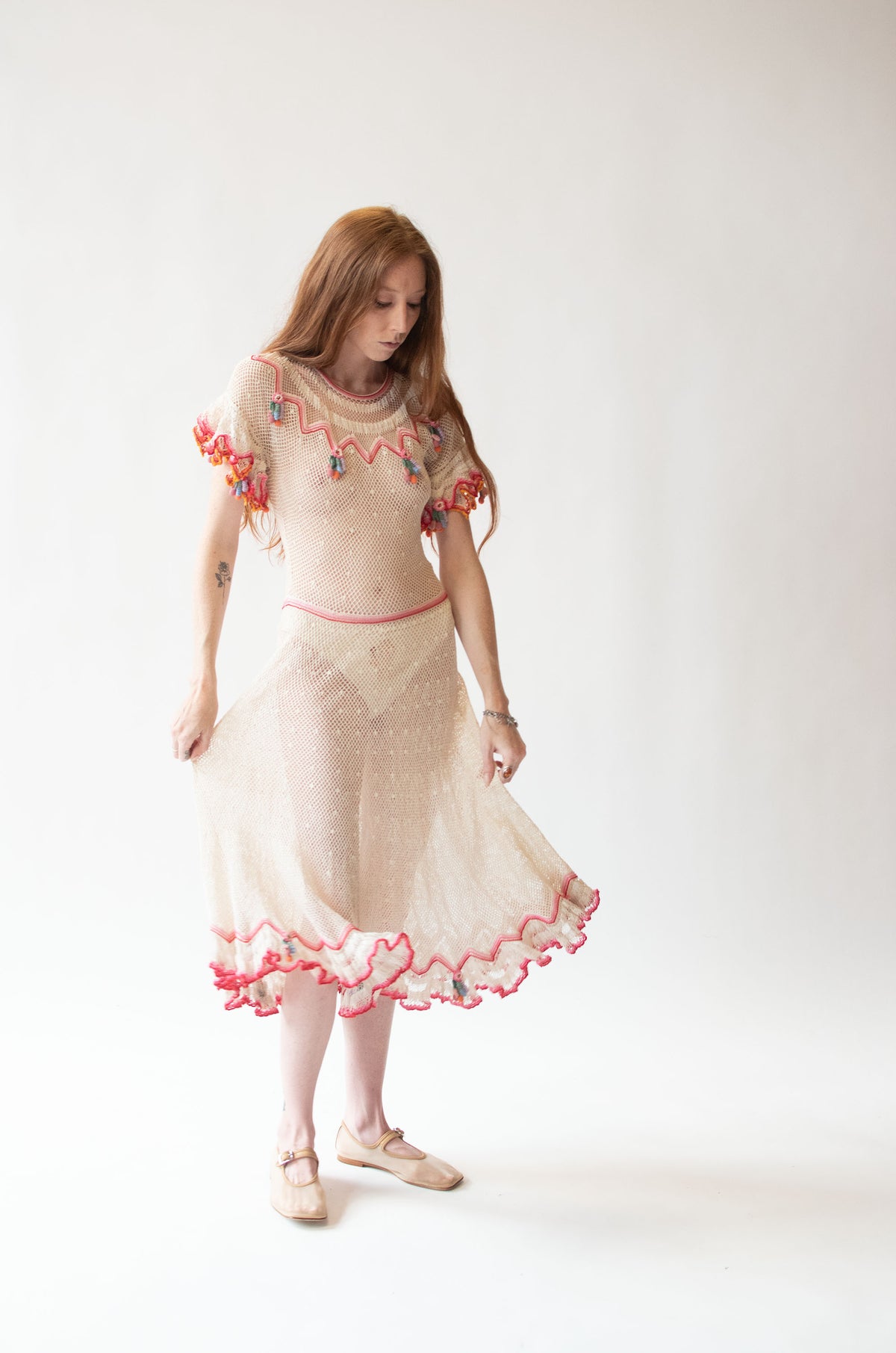 1980s Crochet Dress