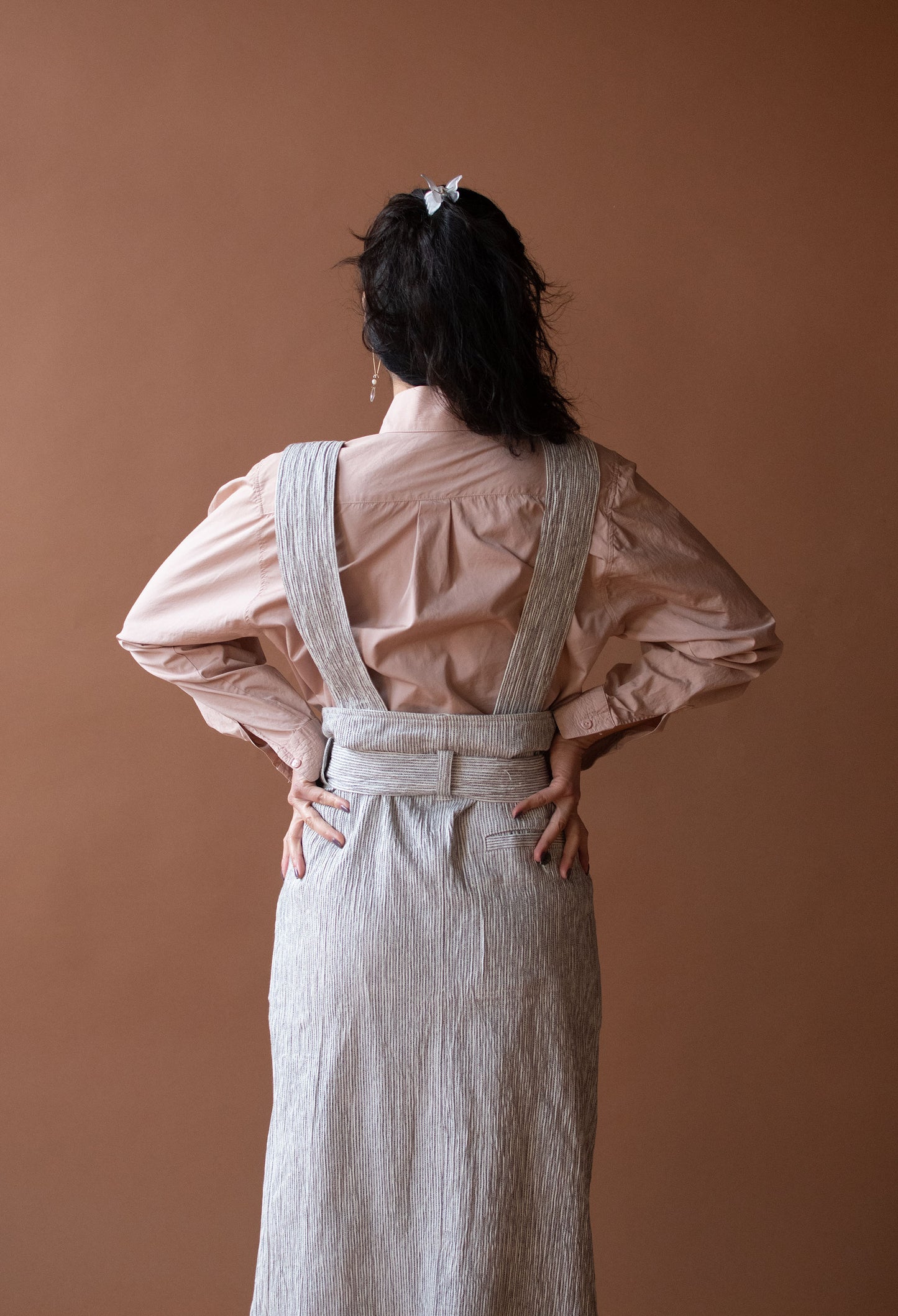Striped Suspender Skirt | Plantation Issey Miyake