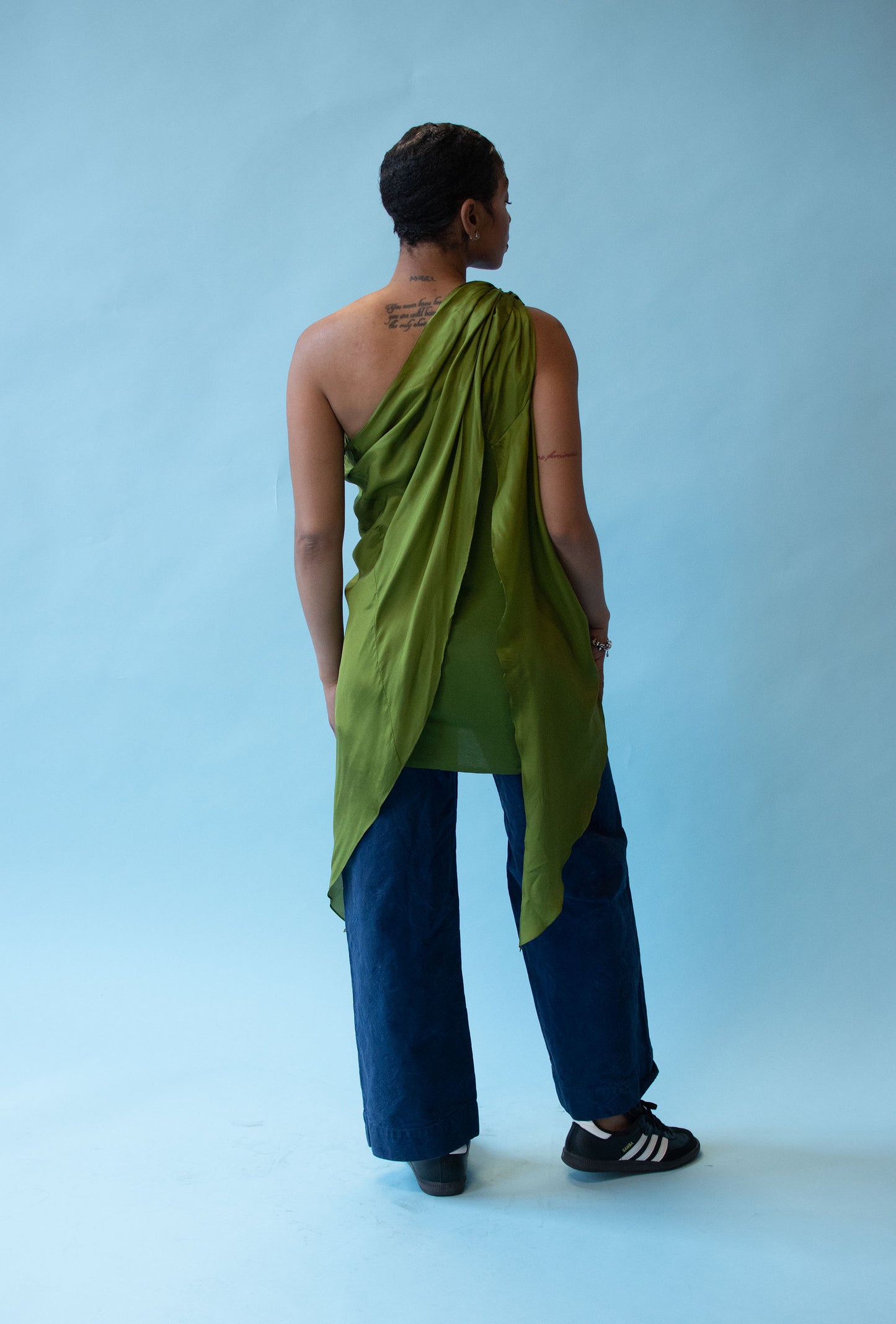 Green Silk Shirt | DKNY