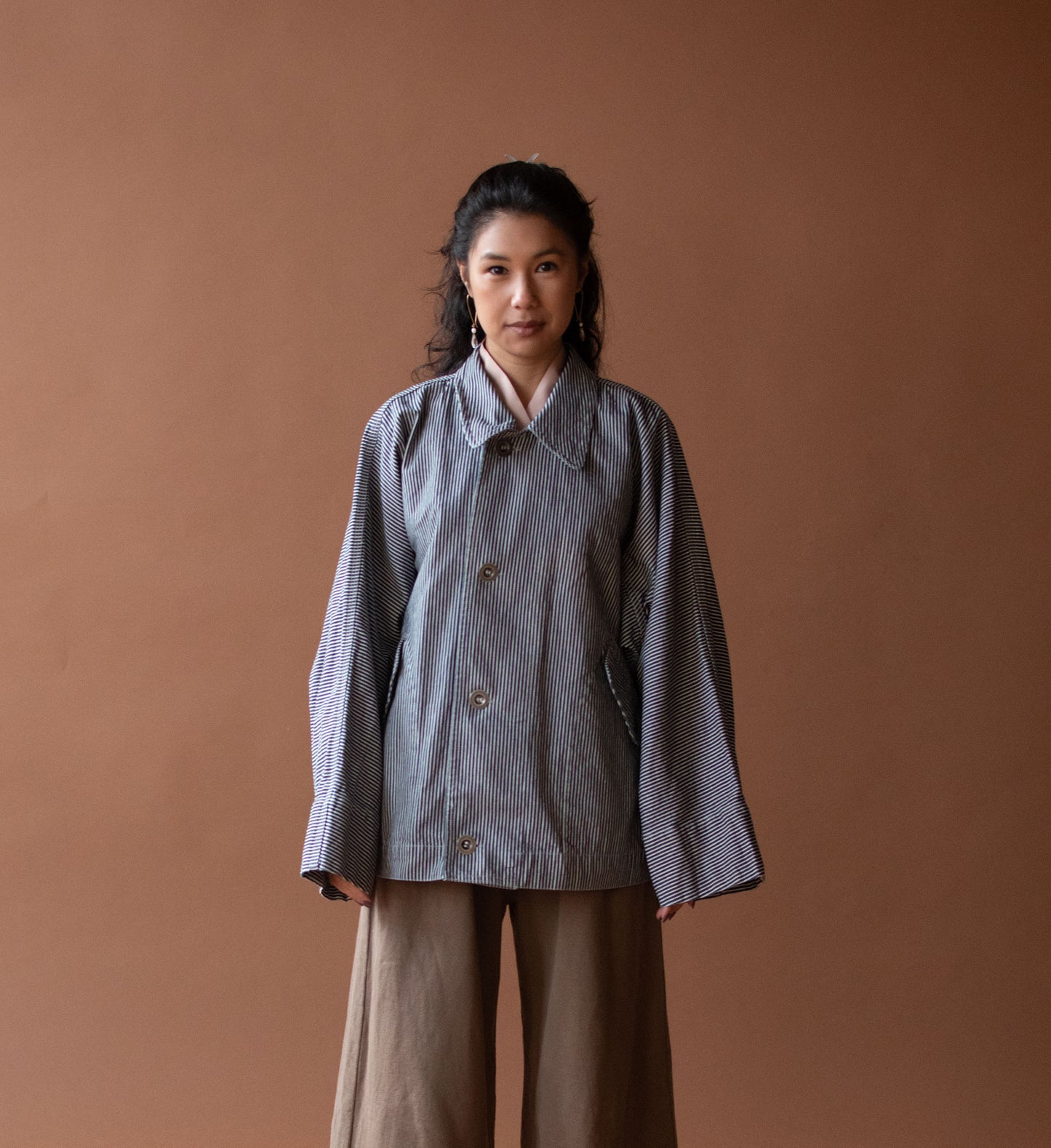 Engineer Stripe Jacket | Plantation Issey Miyake