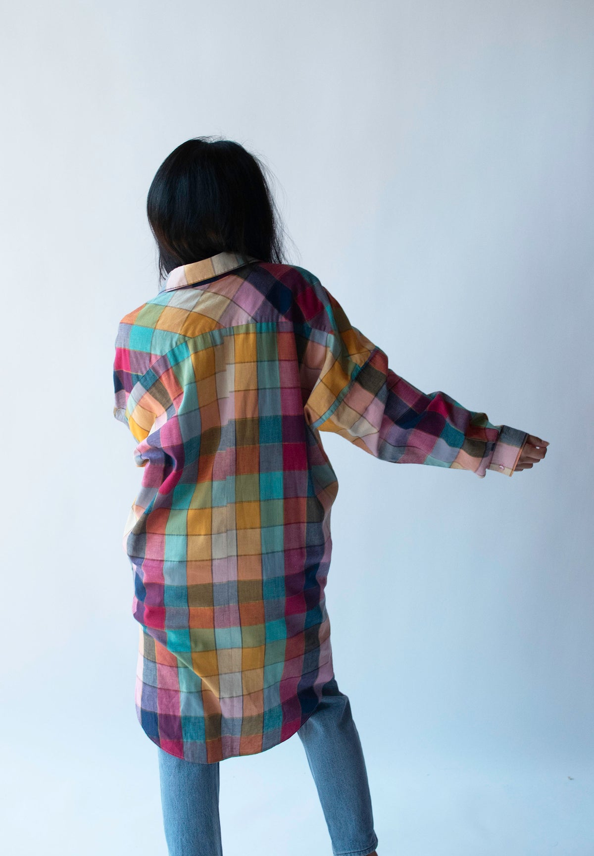 1980s Madras Shirt Dress | Norma Kamali