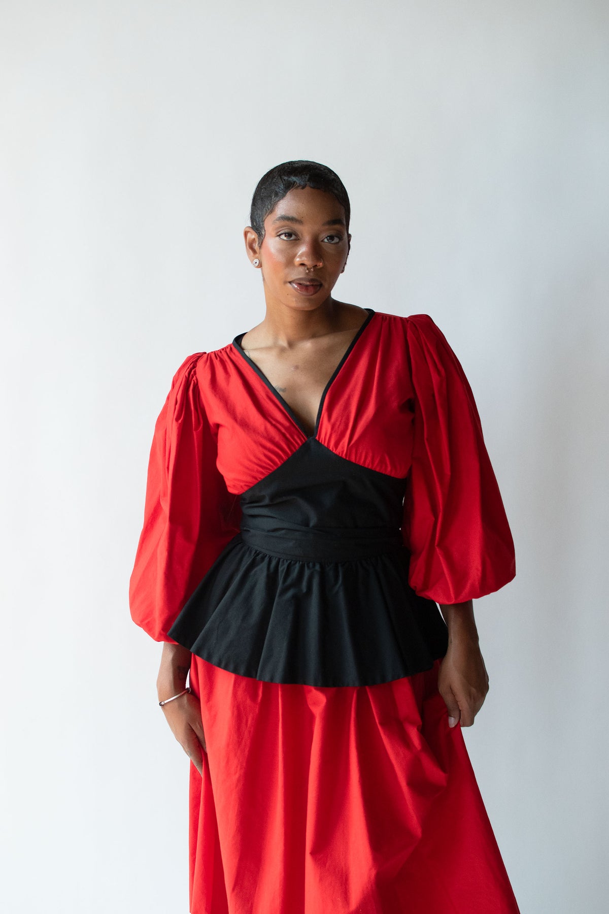 1980s Puff Sleeve Dress | Yves Saint Laurent